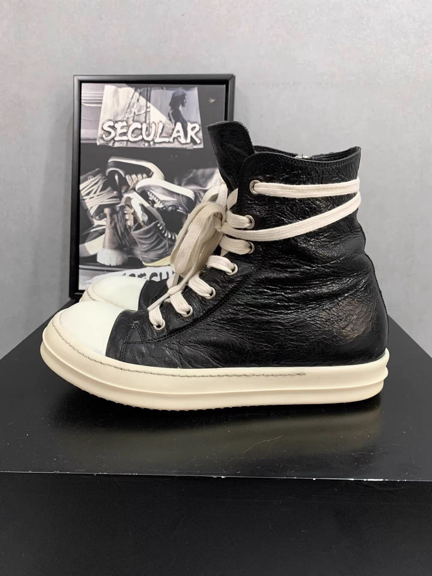 Rick Owens Rick Owens 17SS Crinkled Leather Big Converse K34 Size US 6.5 / EU 39-40 - 1 Thumbnail