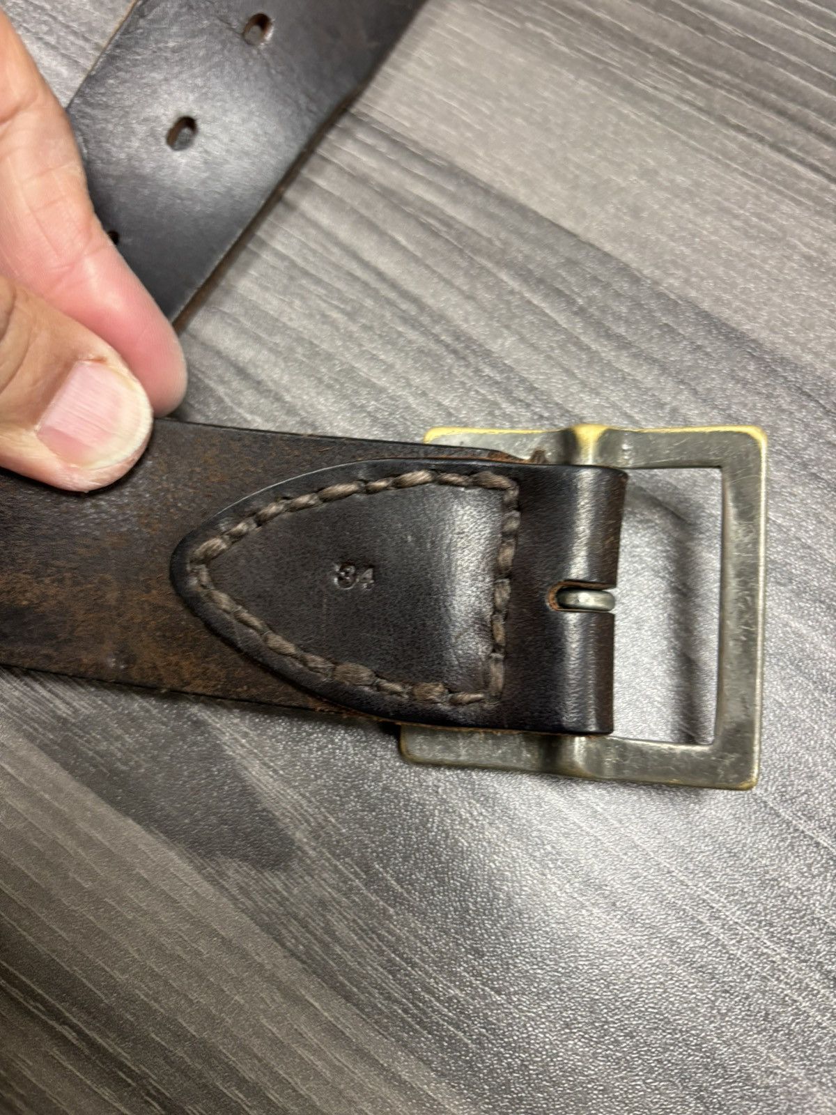 Visvim Visvim Man’s YOGI Brown 40mm Width Leather Belt Size 34 Size 34 - 3 Thumbnail