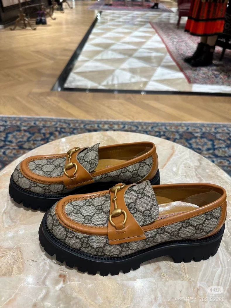 Gucci Gucci Thick Soled Loafers with Embroidery-2506 Size US 5 / IT 35 - 6 Thumbnail