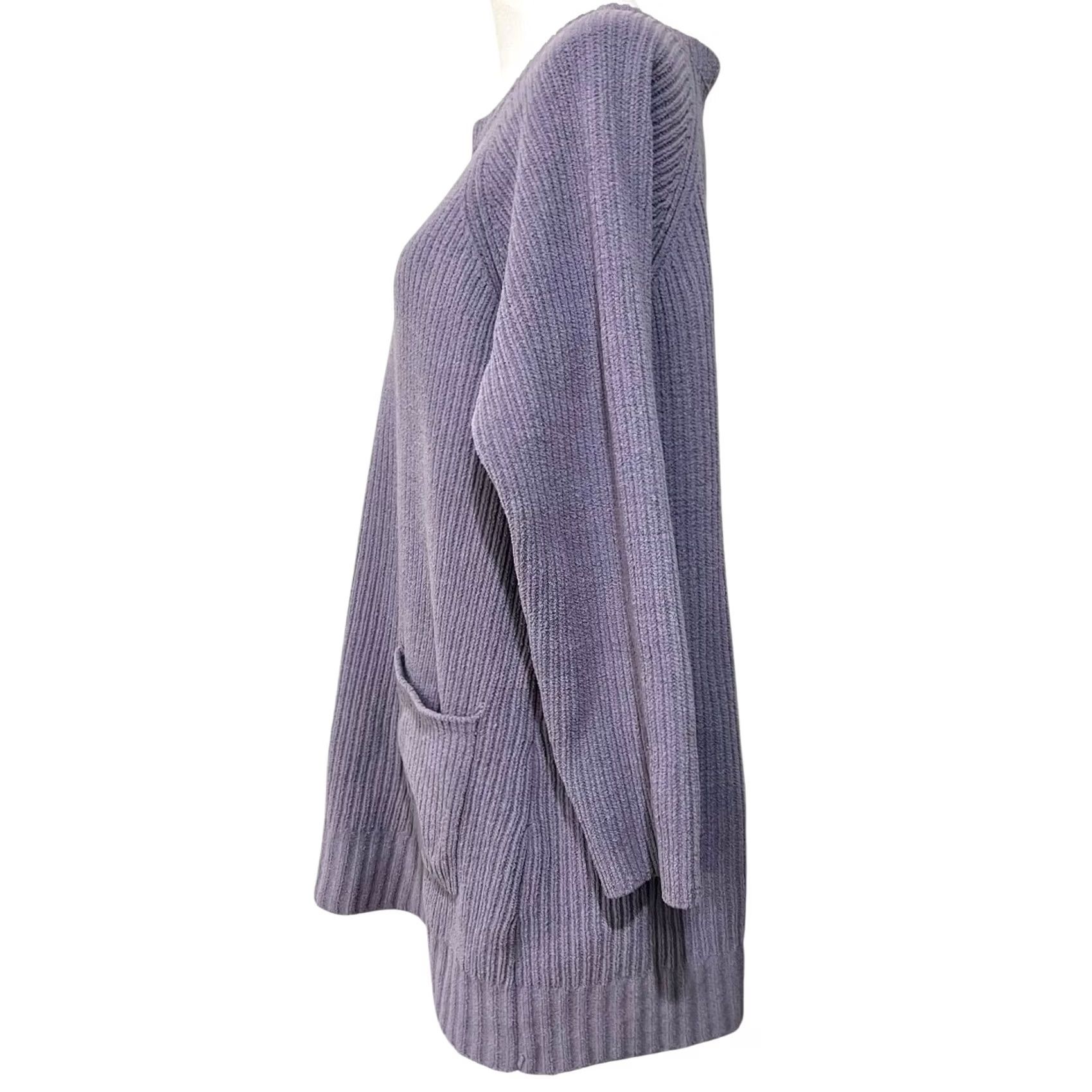 Soft Surroundings Soft Surroundings Cozy Chenille Tunic Sweater Pullover Lavender Women’s M Robe? Size M / US 6-8 / IT 42-44 - 6 Thumbnail