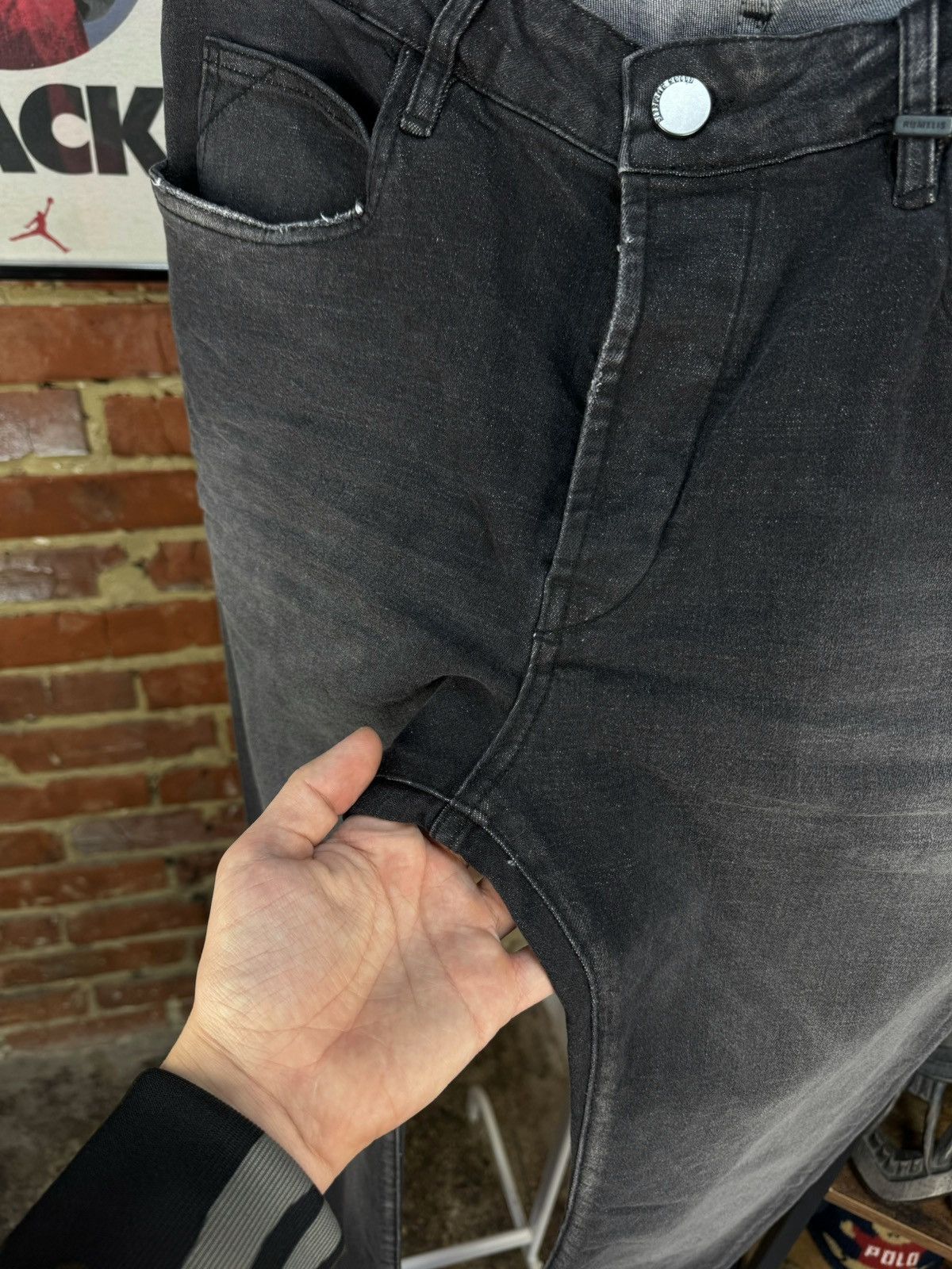 Other Elias Rumelis Dave Comfort Intense Black Jeans Size US 33 - 8 Thumbnail