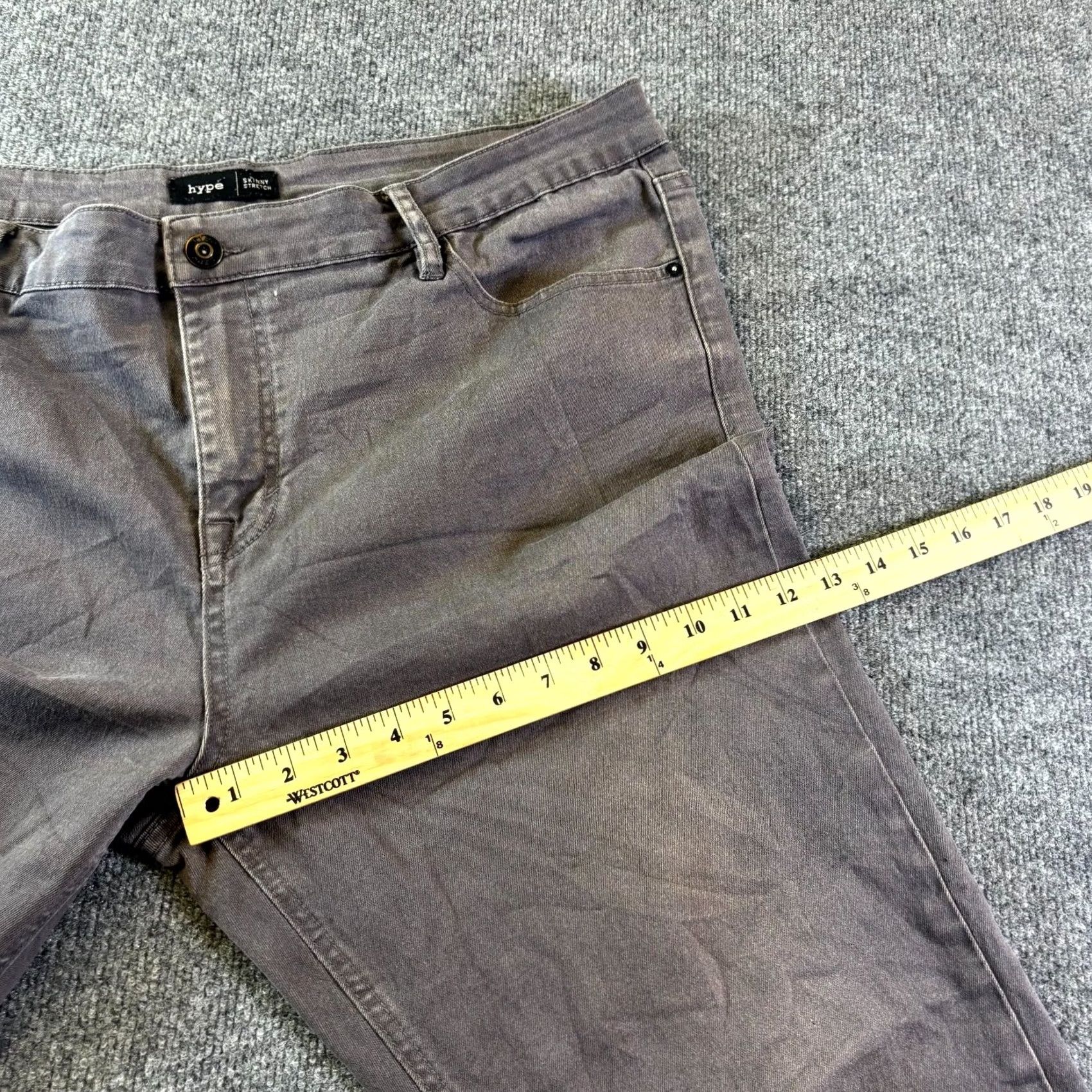 Vintage Hype Jeans Mens 40 Gray Men 40x30 Denim Dark Wash Skinny Leg Stretch Streetwear Skater Size US 40 / EU 56 - 5 Thumbnail