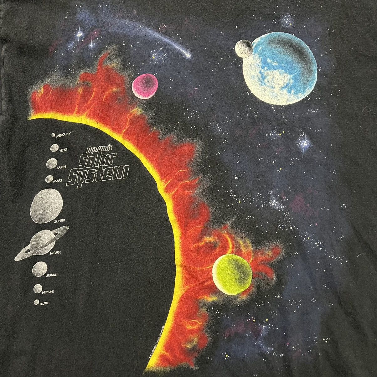 Vintage Vintage Peter Kull Solar System Planets Tee Size US XL / EU 56 / 4 - 3 Thumbnail