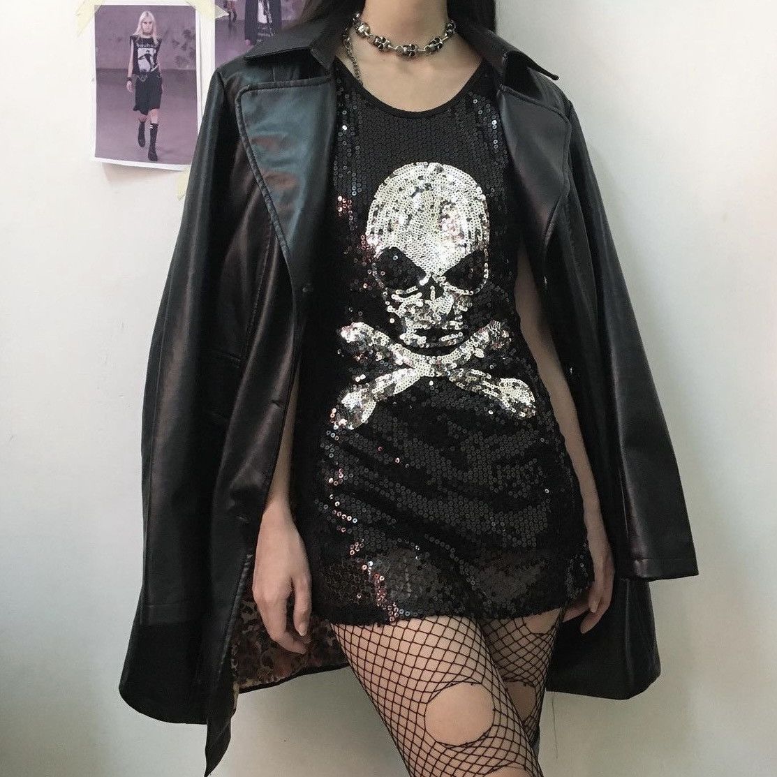 Japanese Brand Skull sequin tank top ☠️🖤 Size M / US 6-8 / IT 42-44 - 4 Thumbnail