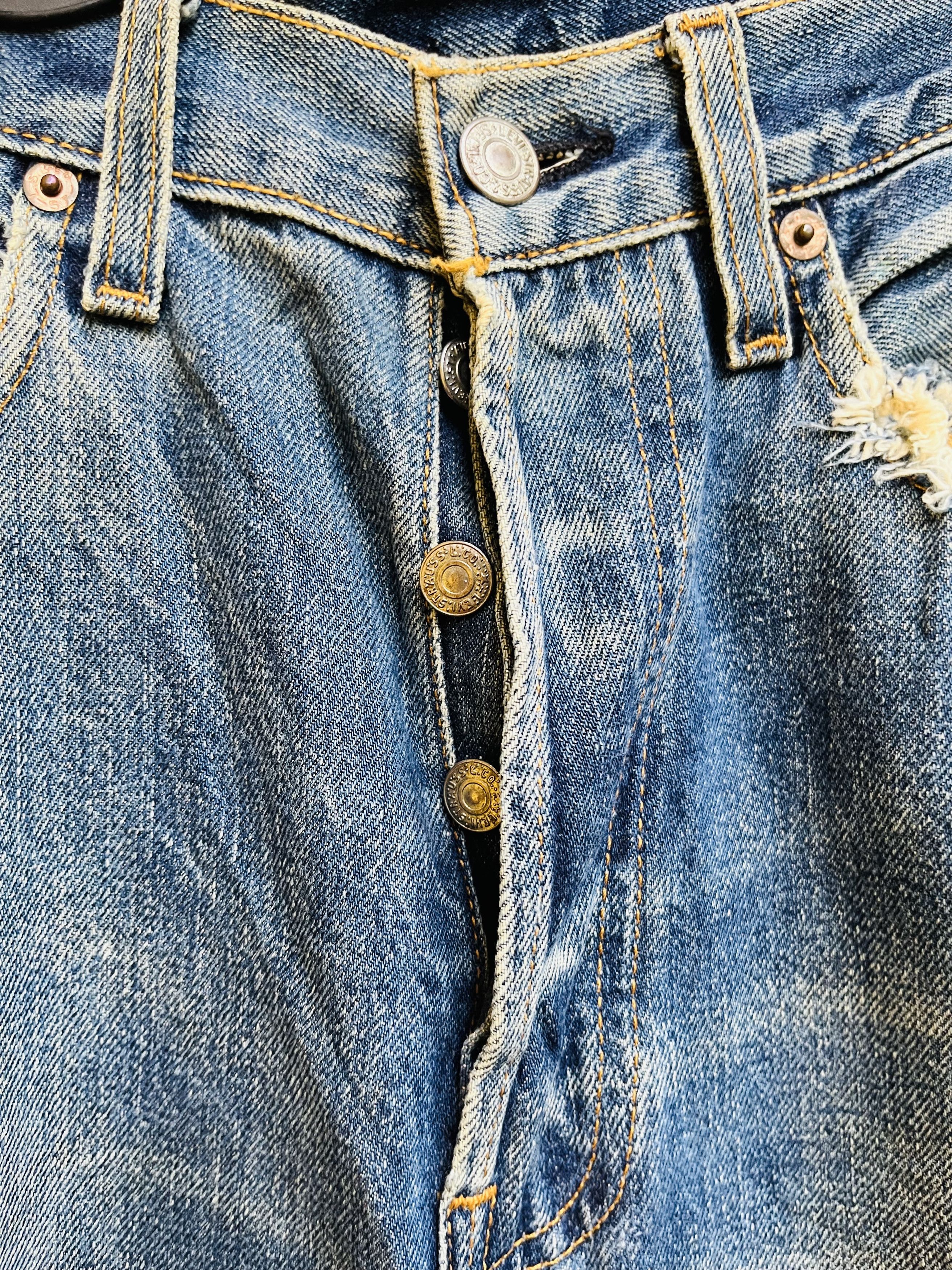 Levi's Vintage Clothing Vintage 80s Levis Big E Distressed Designer Fashion Style Size US 30 / EU 46 - 9 Thumbnail