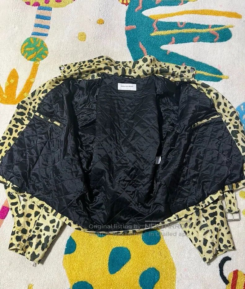 Dries Van Noten Dries Van Noten Leopard Corduroy Biker Jacket. Size US S / EU 44-46 / 1 - 5 Thumbnail