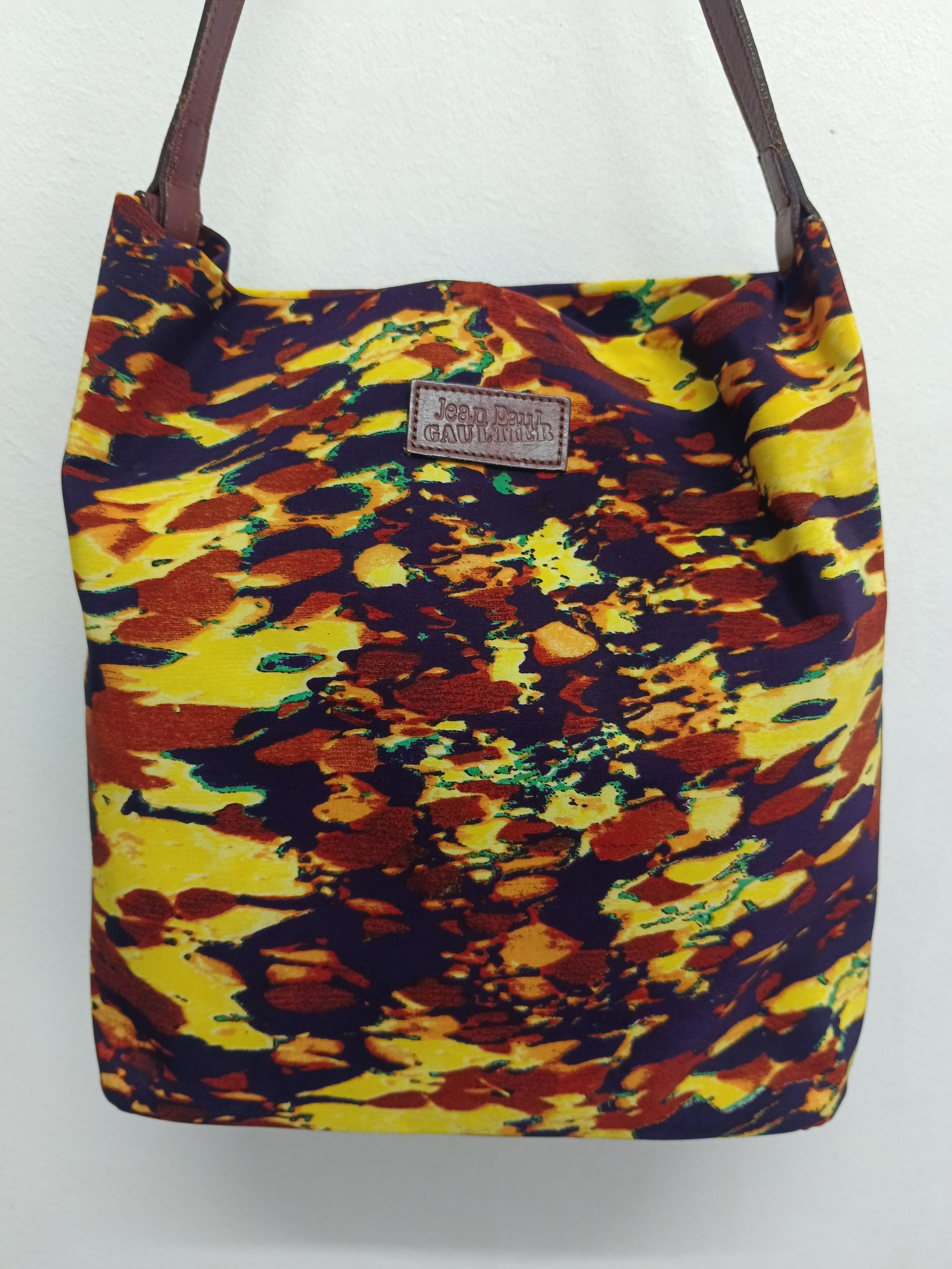 Jean Paul Gaultier Vintage JPG Abstract Pattern Canvas Tote Bag Handbag Size ONE SIZE - 3 Thumbnail