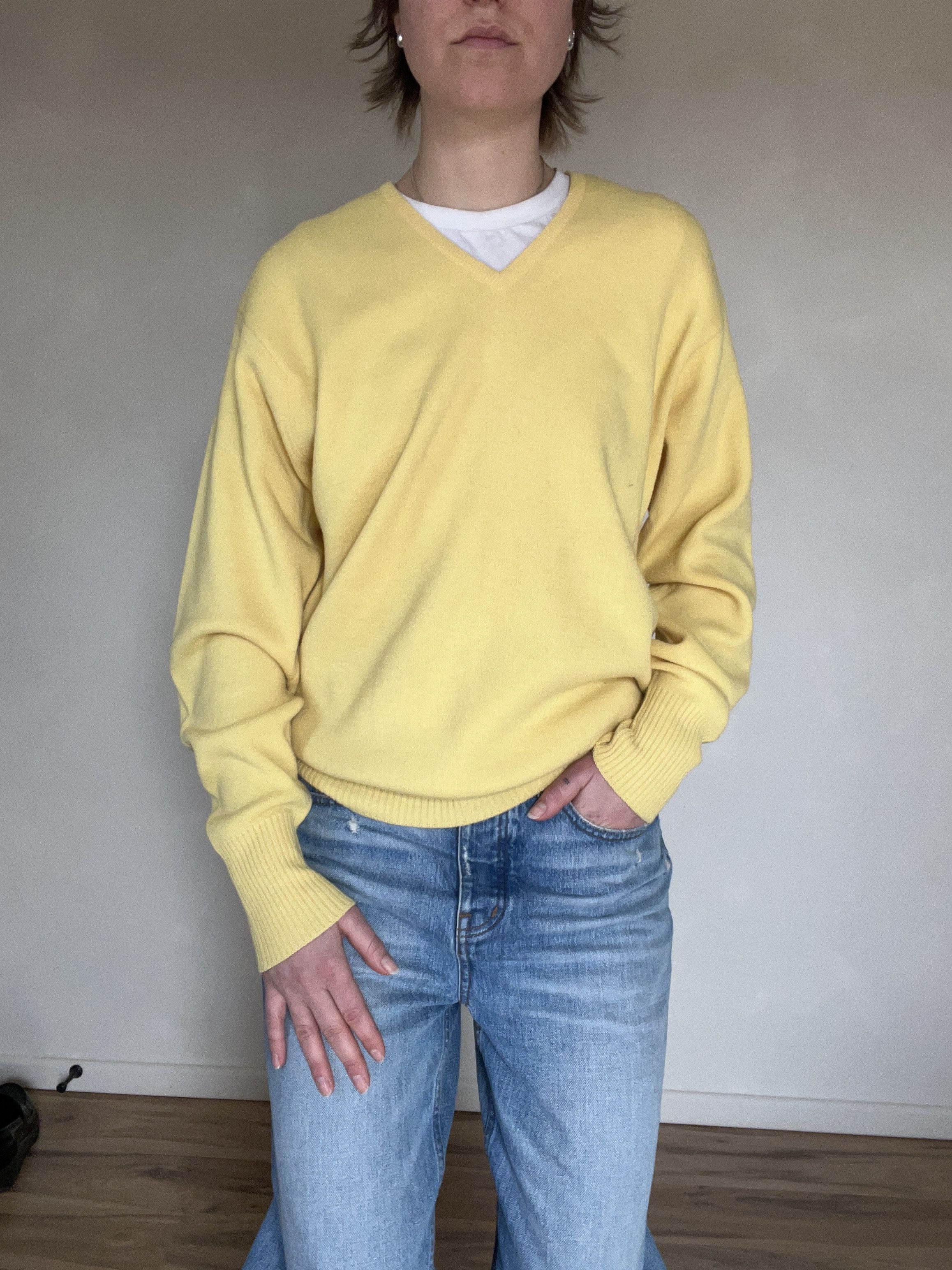 Jantzen Jantzen Men's Yellow Fleece Jumper Size US L / EU 52-54 / 3 - 1 Thumbnail