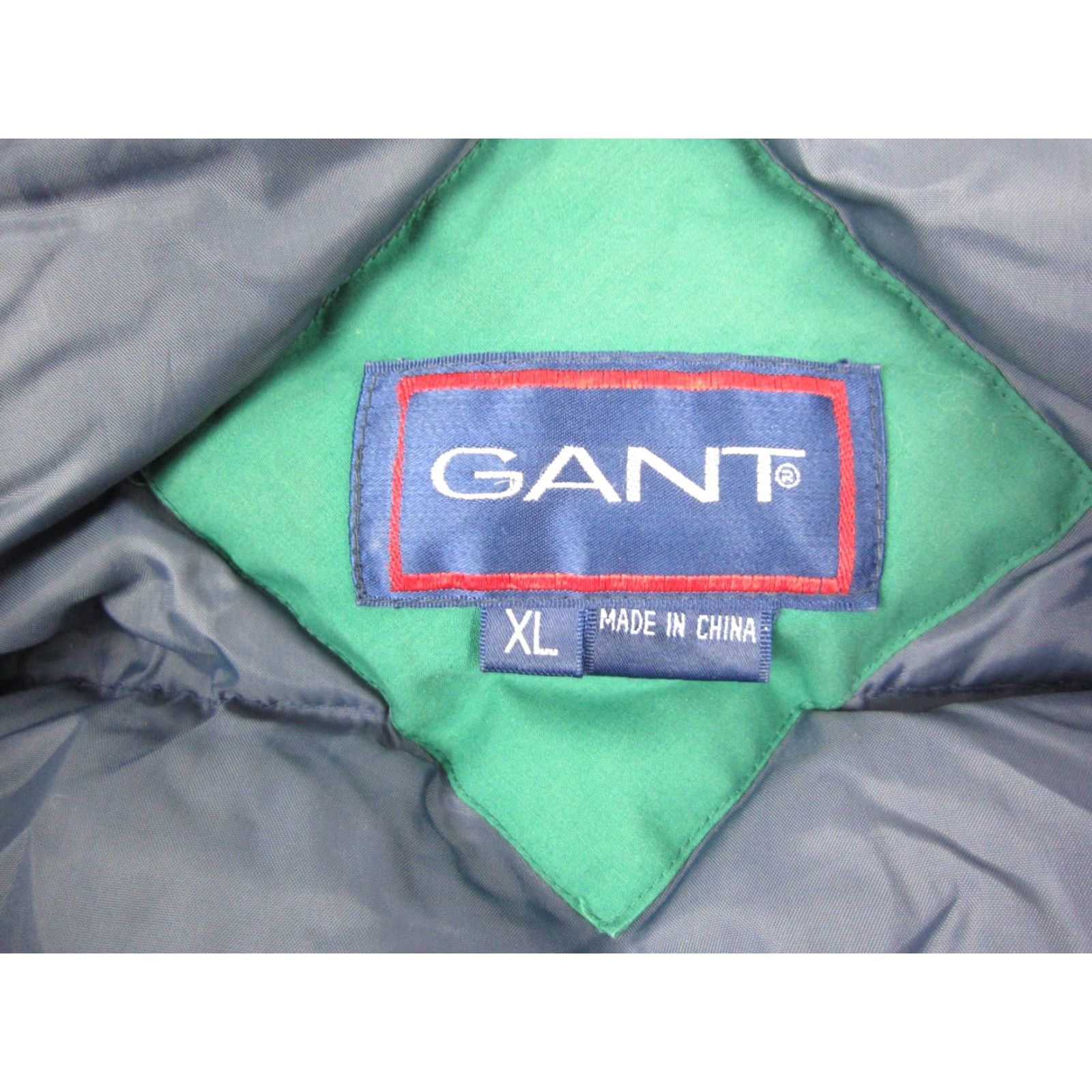 Gant VINTAGE GANT Jacket Mens XL Down Puffer Hooded Full Zip Blue Green Size US XL / EU 56 / 4 - 7 Thumbnail
