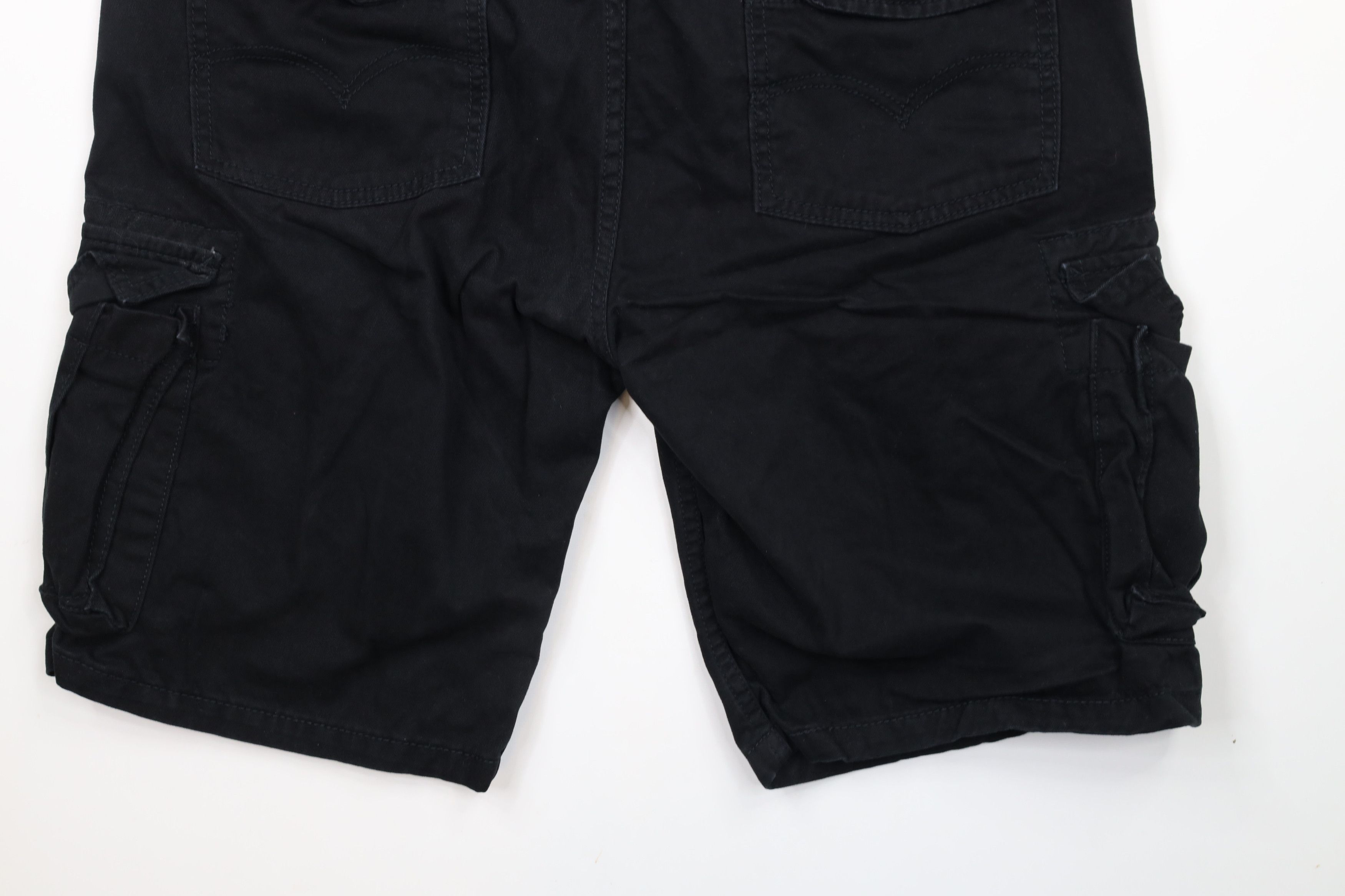 Levi's × Vintage Vintage Y2K Levis Heavyweight Cargo Shorts Black Cotton Size US 34 / EU 50 - 11 Thumbnail