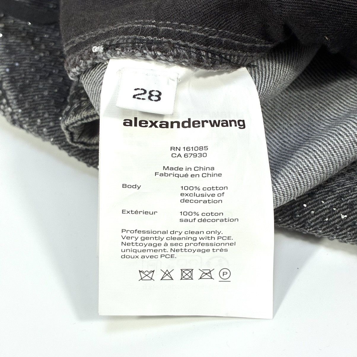 Alexander Wang Alexander Wang Hotfix Crystal Moto Jeans Pants Black Grey 28 Size 28" / US 6 / IT 42 - 11 Thumbnail
