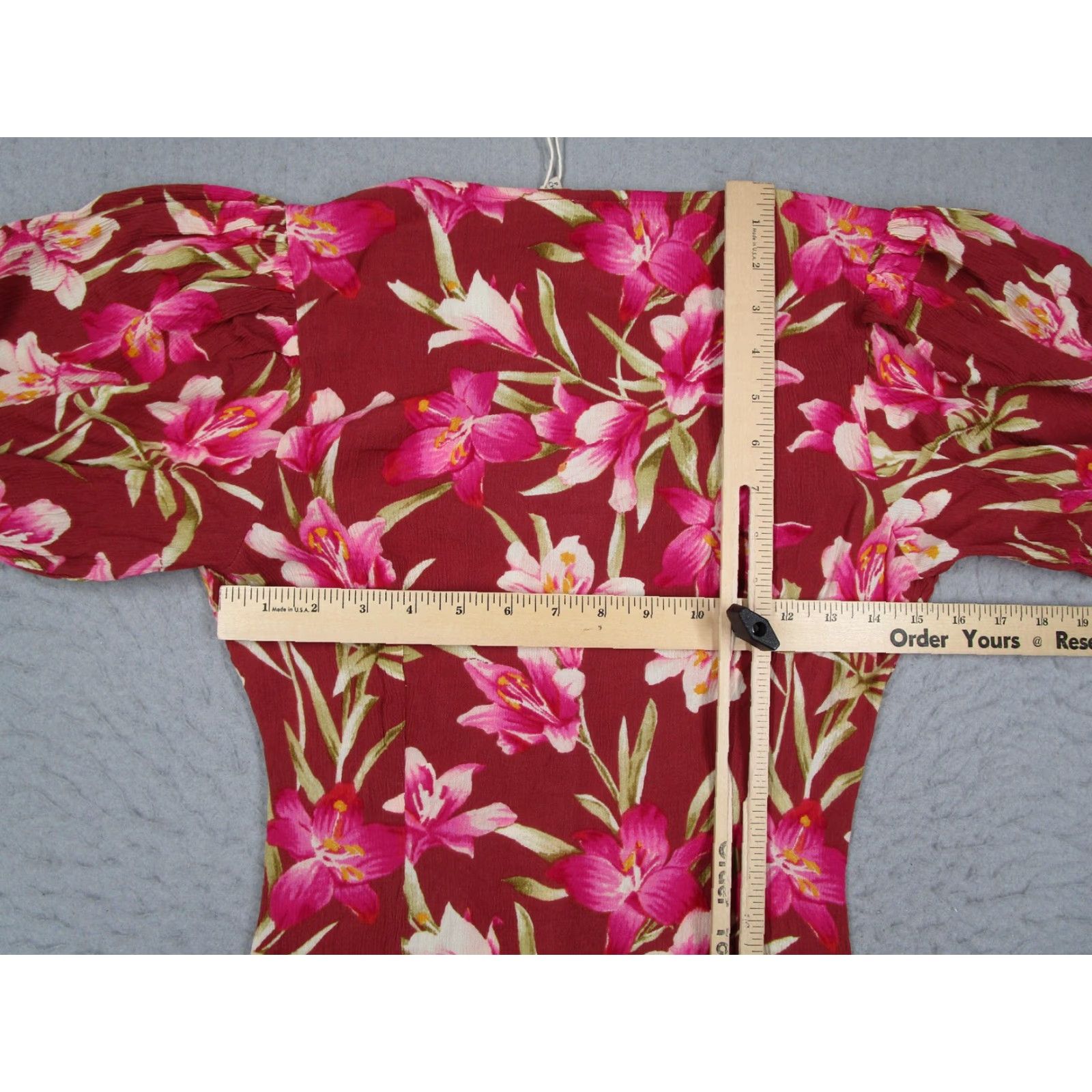 Faherty Sorrento Dress Womens Small Red Floral Button Front Maxi Sundress Summer