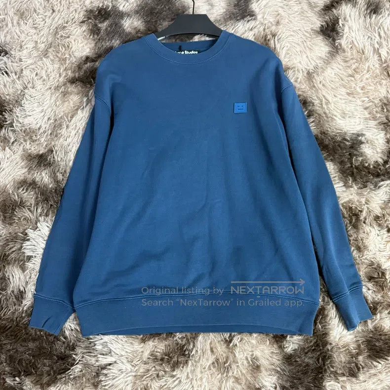 Acne Studios Acne Studios Blue Logo Embroidered Sweatshirt Size XXS / US 00 / IT 34 - 1 Thumbnail