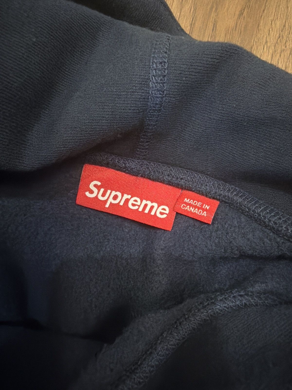 Supreme Supreme Collegiate Hooded Sweatshirt 'Navy' Size US S / EU 44-46 / 1 - 6 Thumbnail