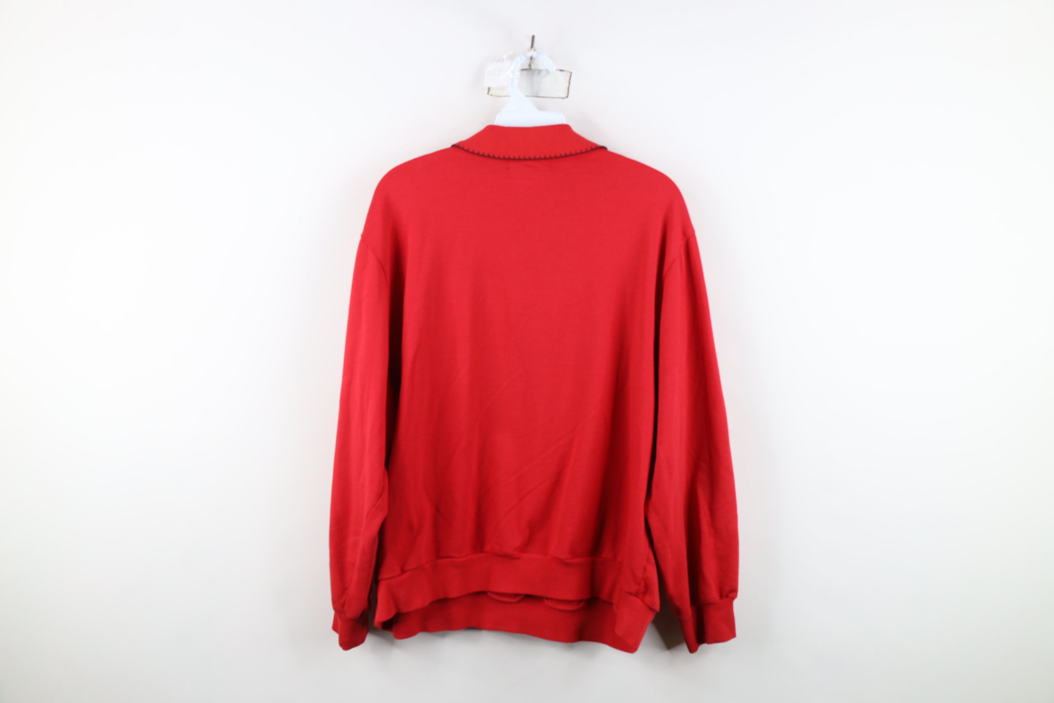 Vintage Vintage 90s Country Cat Kitten Collared Pullover Sweatshirt Size L / US 10 / IT 46 - 12 Thumbnail