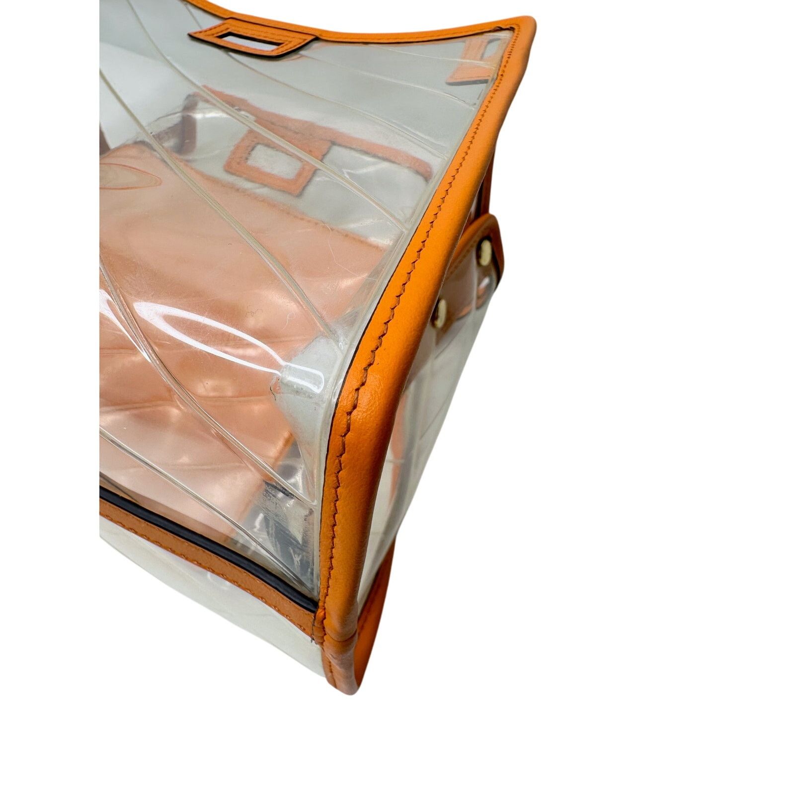 Fendi Fendi Peekaboo Defender PVC Clutch Bag Orange - Small Size ONE SIZE - 19 Thumbnail