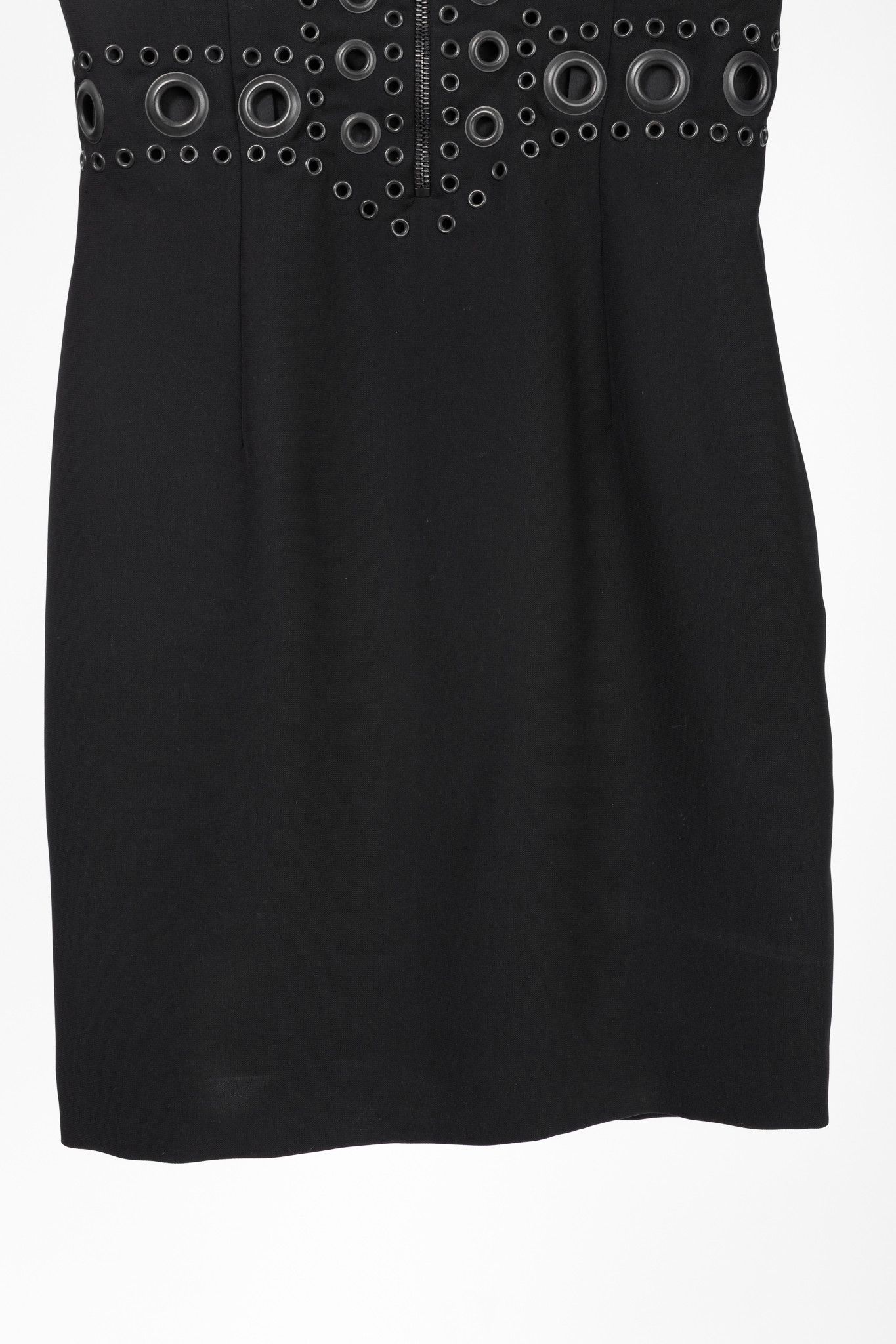 Givenchy Givenchy Black Crepe Grommet-Embellished Mini Dress Size M / US 6-8 / IT 42-44 - 7 Thumbnail