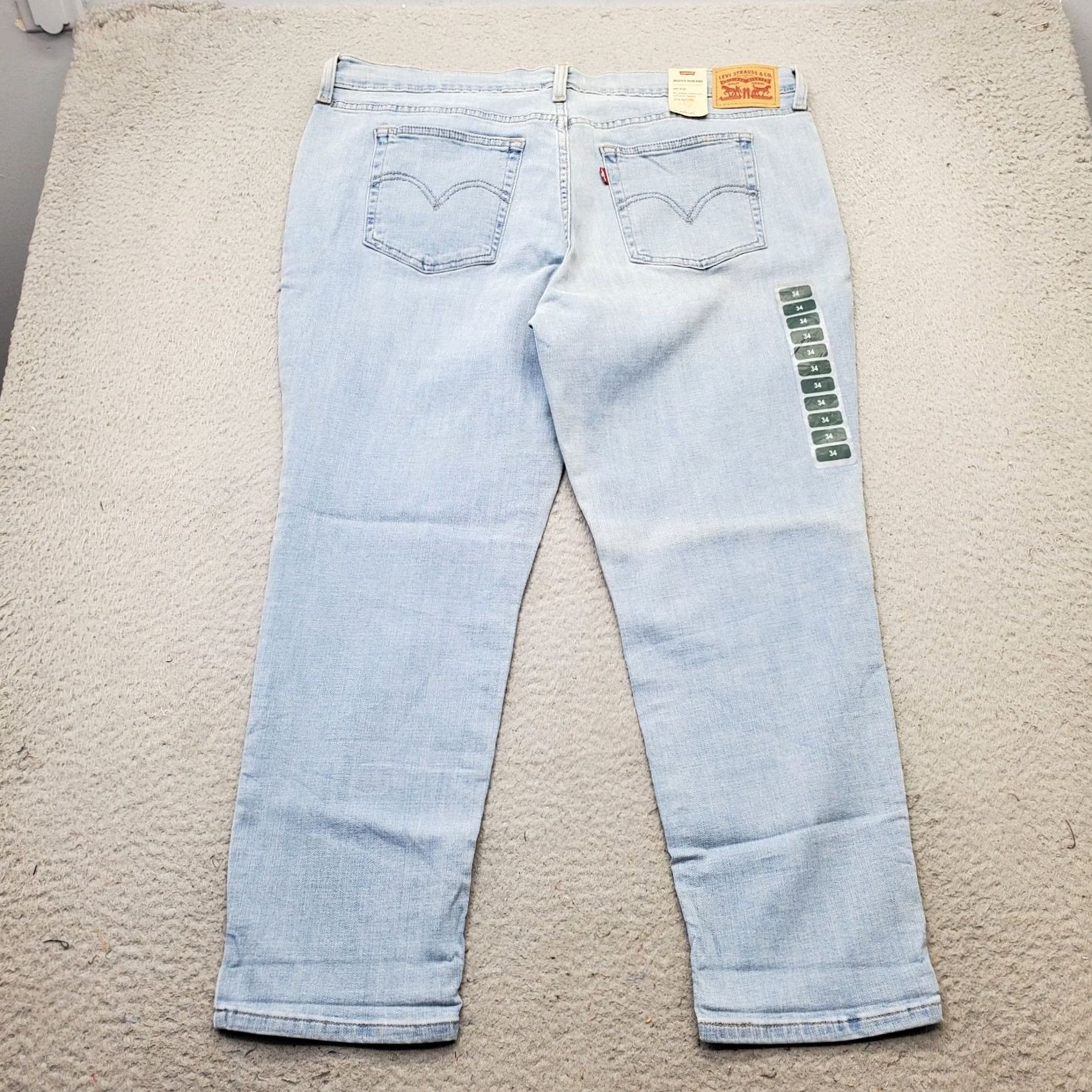 Levi's Levi's Womens 34 Levi's Boyfriend Jeans Blue Denim Relaxed Fit Mid Rise 34 Slightly? Size 24" / US 00 / IT 34 - 2 Thumbnail