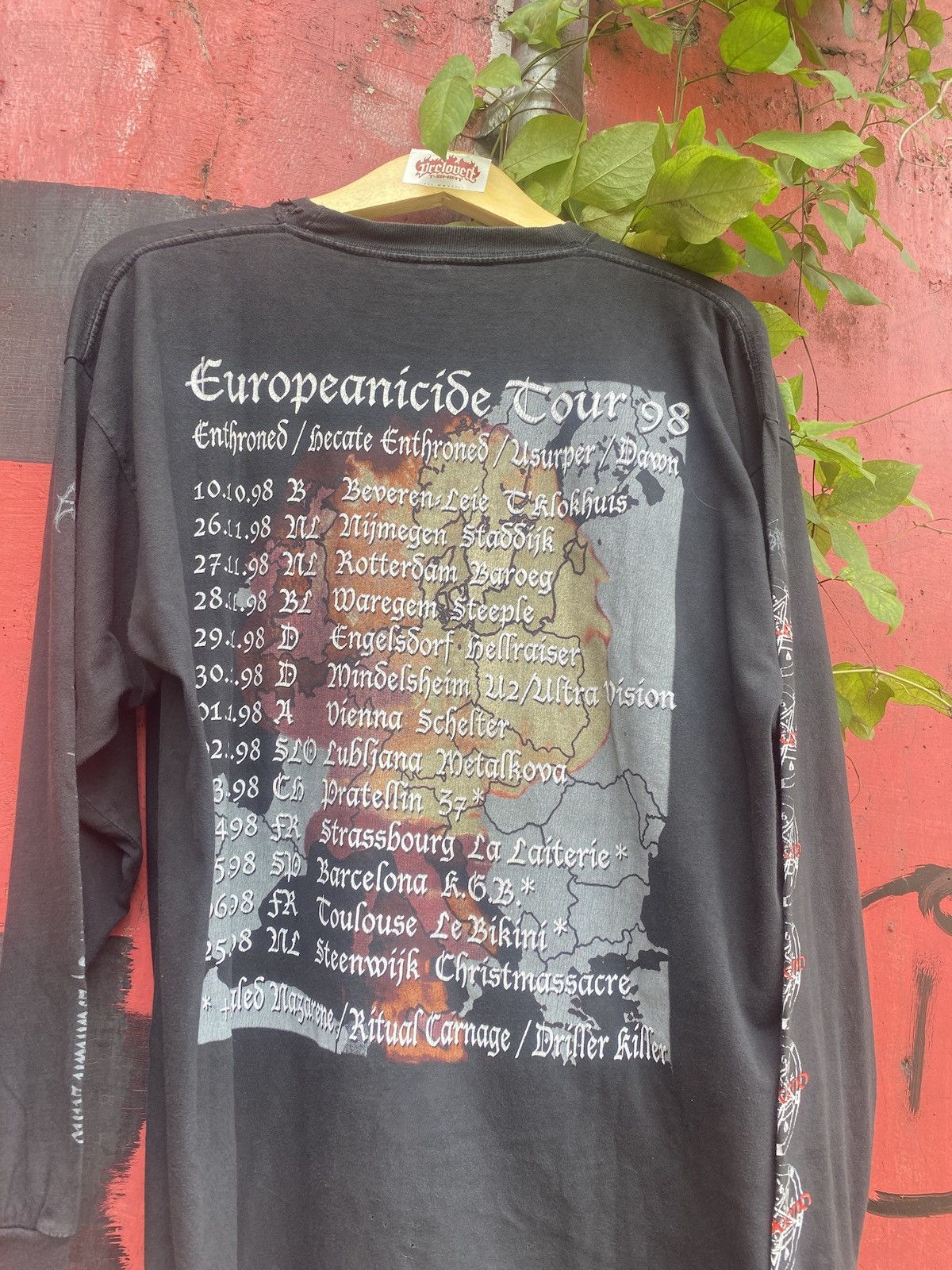 Band Tees Vintage Enthroned Europeanicide Tour 1998 Black Metal Size US XL / EU 56 / 4 - 3 Thumbnail