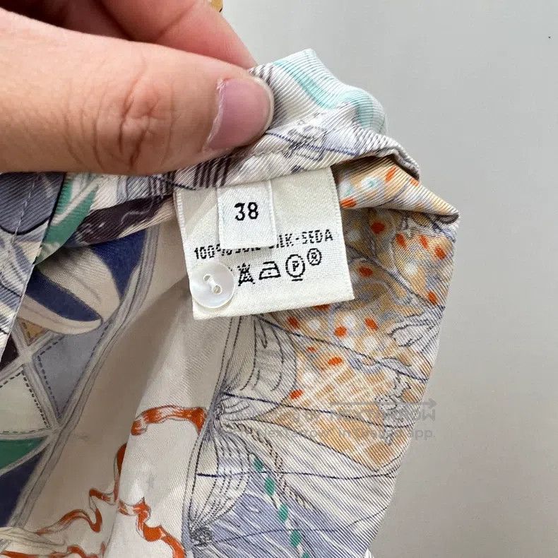 Hermes Hermes Contrast Color Block Pattern Collar Long Sleeve Shi Size XS / US 0-2 / IT 36-38 - 4 Thumbnail