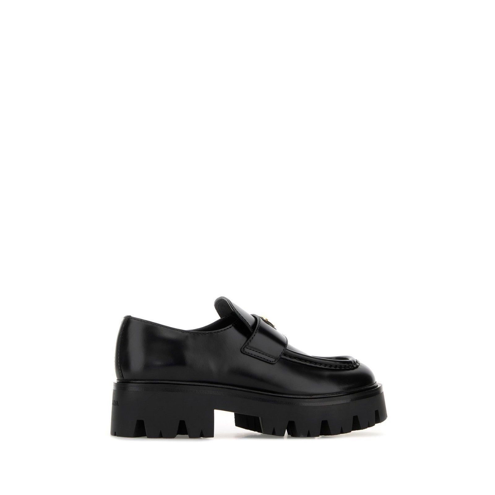 Prada PRADA Triangle Black Leather Loafers New And Authentic (Wome Size US 7 / IT 37 - 2 Thumbnail