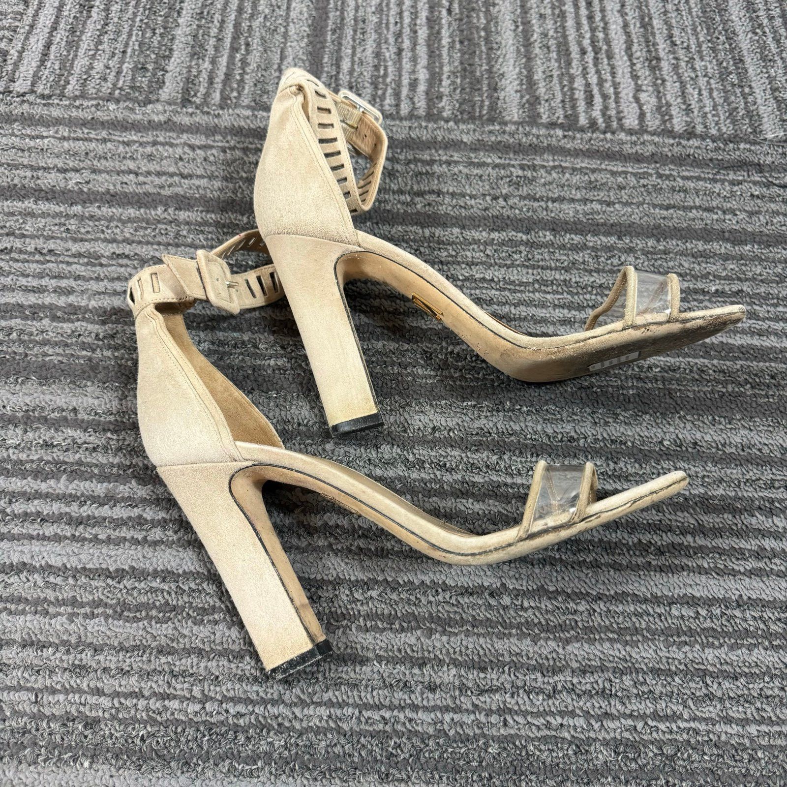 Tamara Mellon Tamara Mellon Jagger Suede Ankle Strap High Heel Sandals Be Size US 9 / IT 39 - 7 Thumbnail