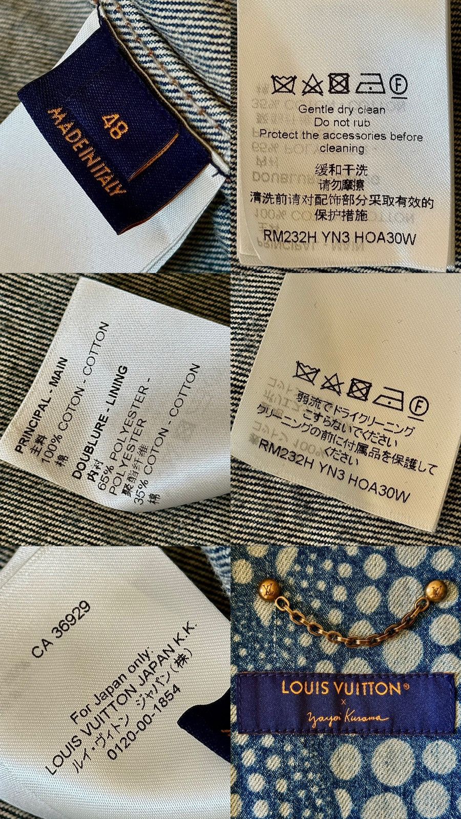 Louis Vuitton × Yayoi Kusama Louis Vuitton - Yayoi Kusama - Pumpkin - Denim Jacket Size US M / EU 48-50 / 2 - 25 Thumbnail