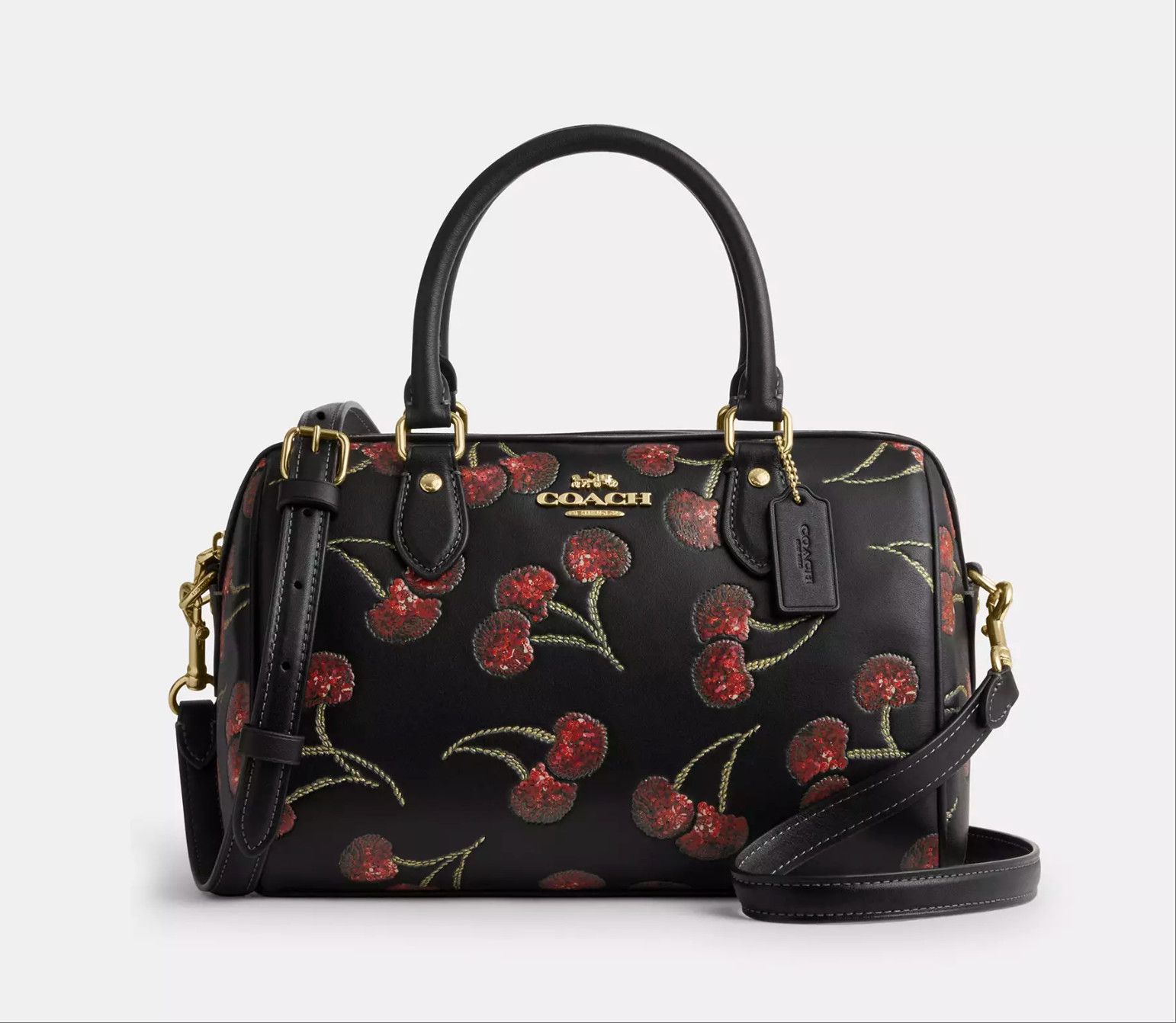 Coach Rowan Satchel Bag With Cherry Print CCZ15 Size ONE SIZE - 5 Thumbnail