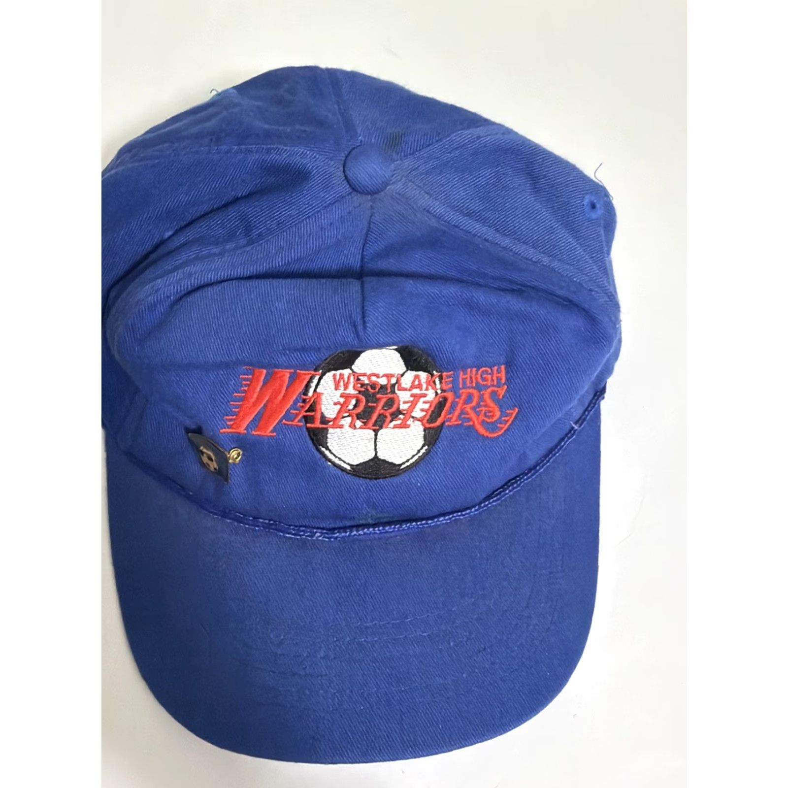 Vintage VINTAGE 90s Strapback Hat Li-tom Blue Orange Westlake High Warriors Crack Bill Soccer Men S Cap Accessories Size ONE SIZE - 7 Thumbnail