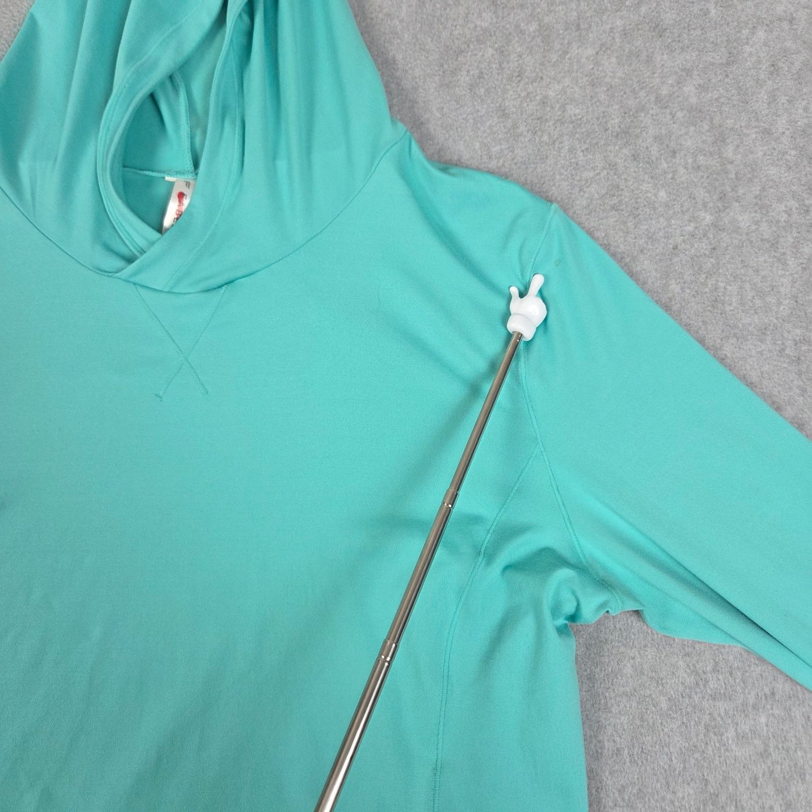 Fabletics Fabletics XL Teal Hoodie Thumbholes, Back and Wrist Pockets Size XL / US 12-14 / IT 48-50 - 5 Thumbnail