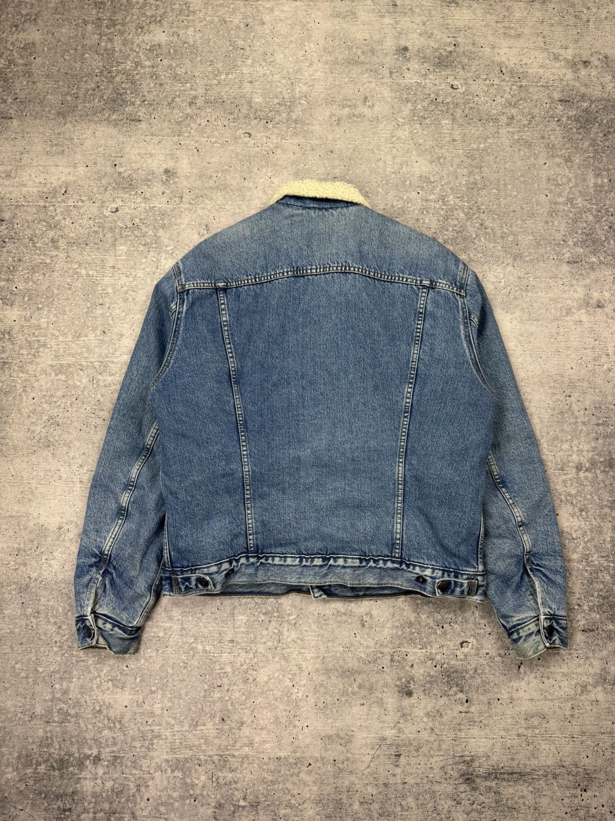 Levi's Levi’s Vintage Stonewashed Blue Denim Trucker Sherpa Bomber Size US XL / EU 56 / 4 - 17 Thumbnail