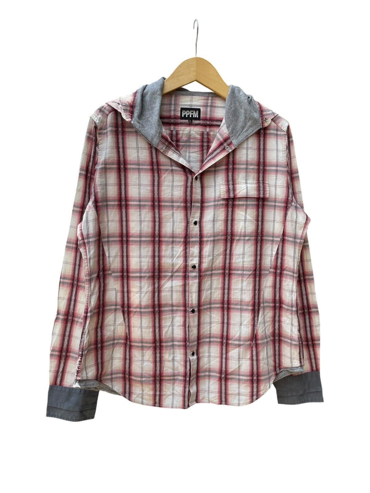 PPFM Hybrid Hood PPFM Long Sleeve Shadow Plaid Shirt Size US L / EU 52-54 / 3 - 1 Thumbnail