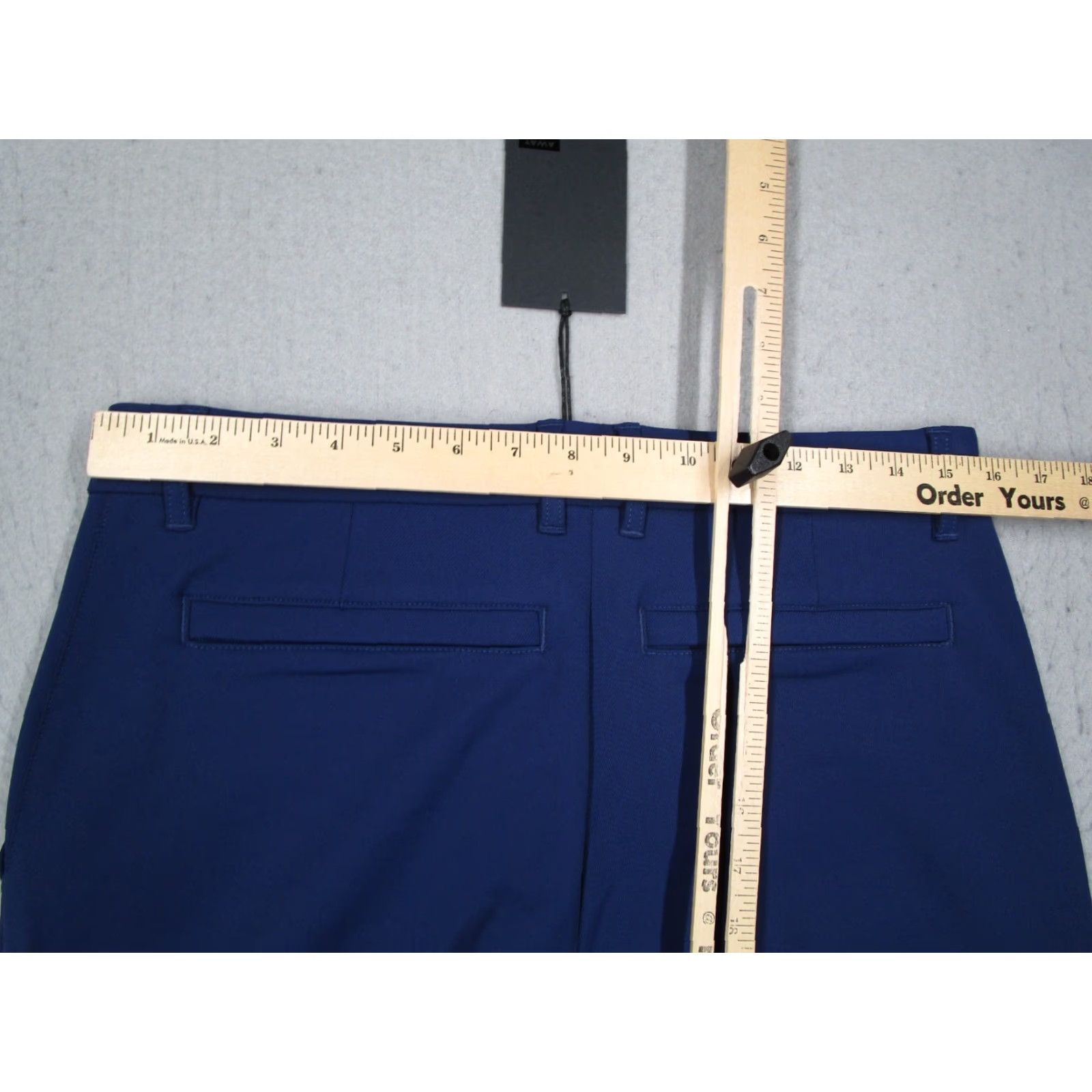 Vintage AWAY Chino Pants Men's 34 Blue Slim Fit Travel Work 34x31 Size US 34 / EU 50 - 6 Thumbnail