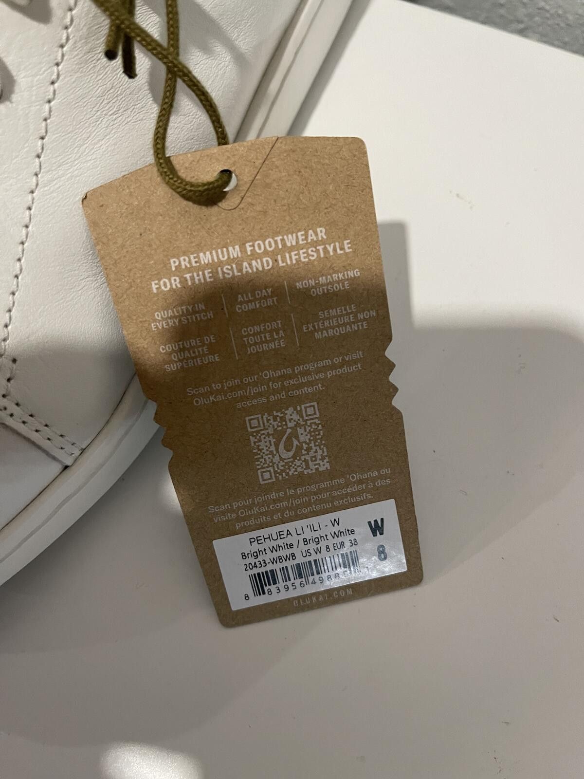Olukai Olukai Pehuea Li'L W White Sneakers Women's Size 8 Size US 8 / IT 38 - 2 Thumbnail