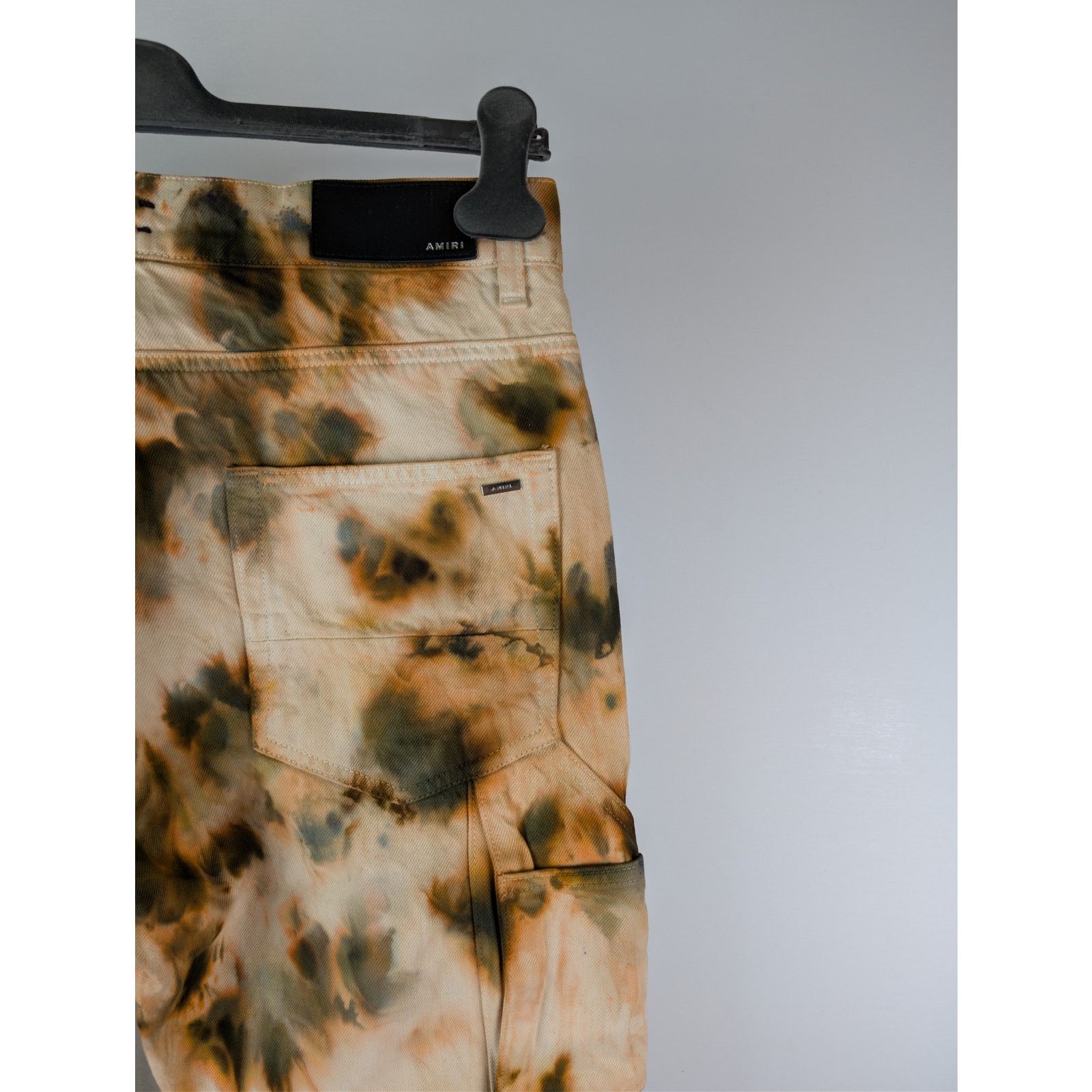 Amiri o1rshd1 Tie Dye Carpenter Pants in Khaki Size US 31 - 15 Thumbnail