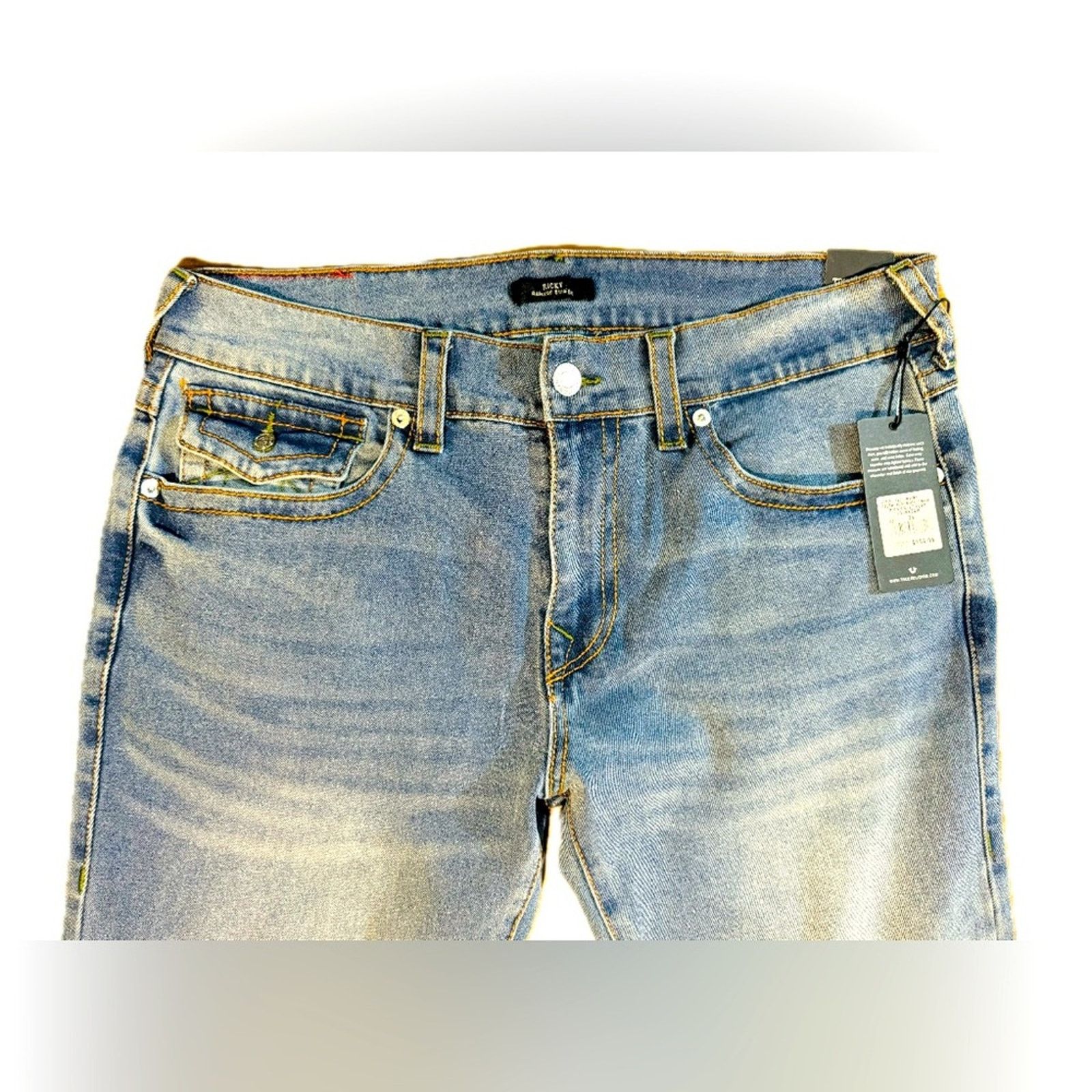 True Religion TRUE RELIGION RICKY BIG T FLAP JEANS Size US 36 / EU 52 - 4 Thumbnail
