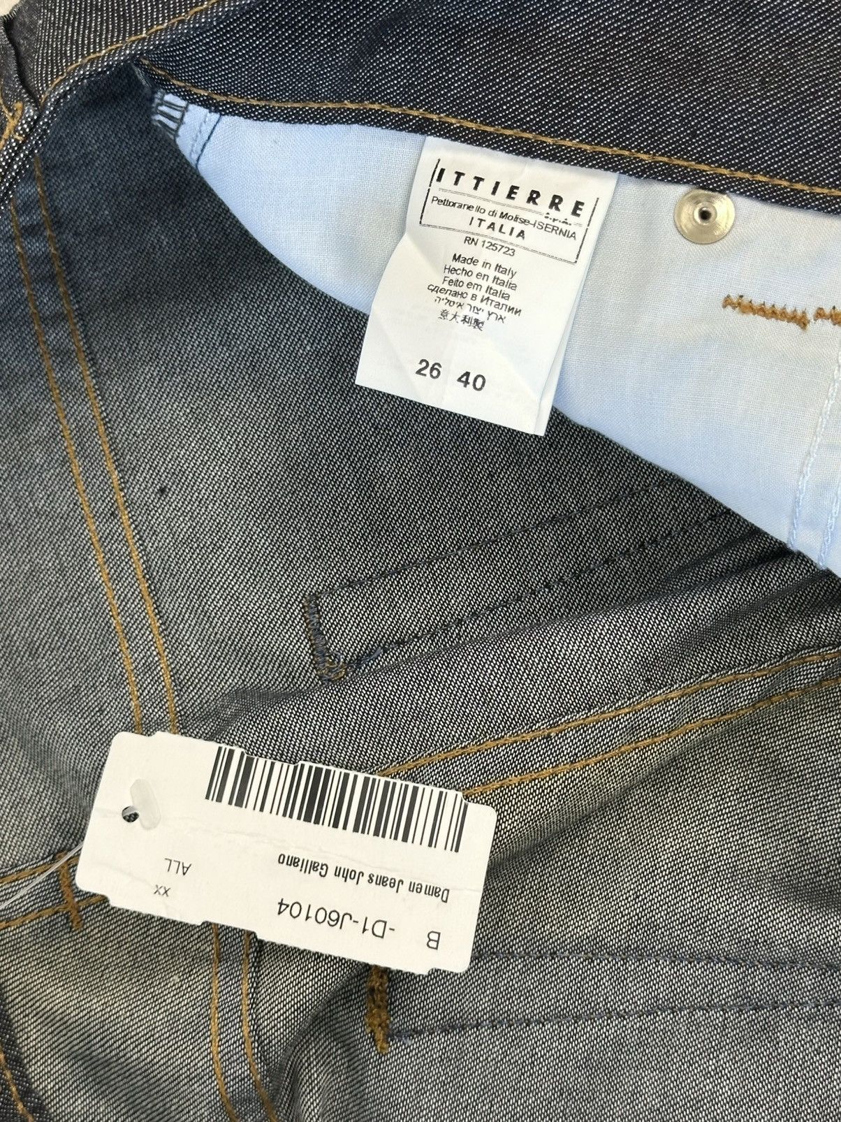 John Galliano NWT Galliano Vintage Made in Italy Dark Grey Women’s Jeans Size 26" / US 2 / IT 38 - 9 Thumbnail