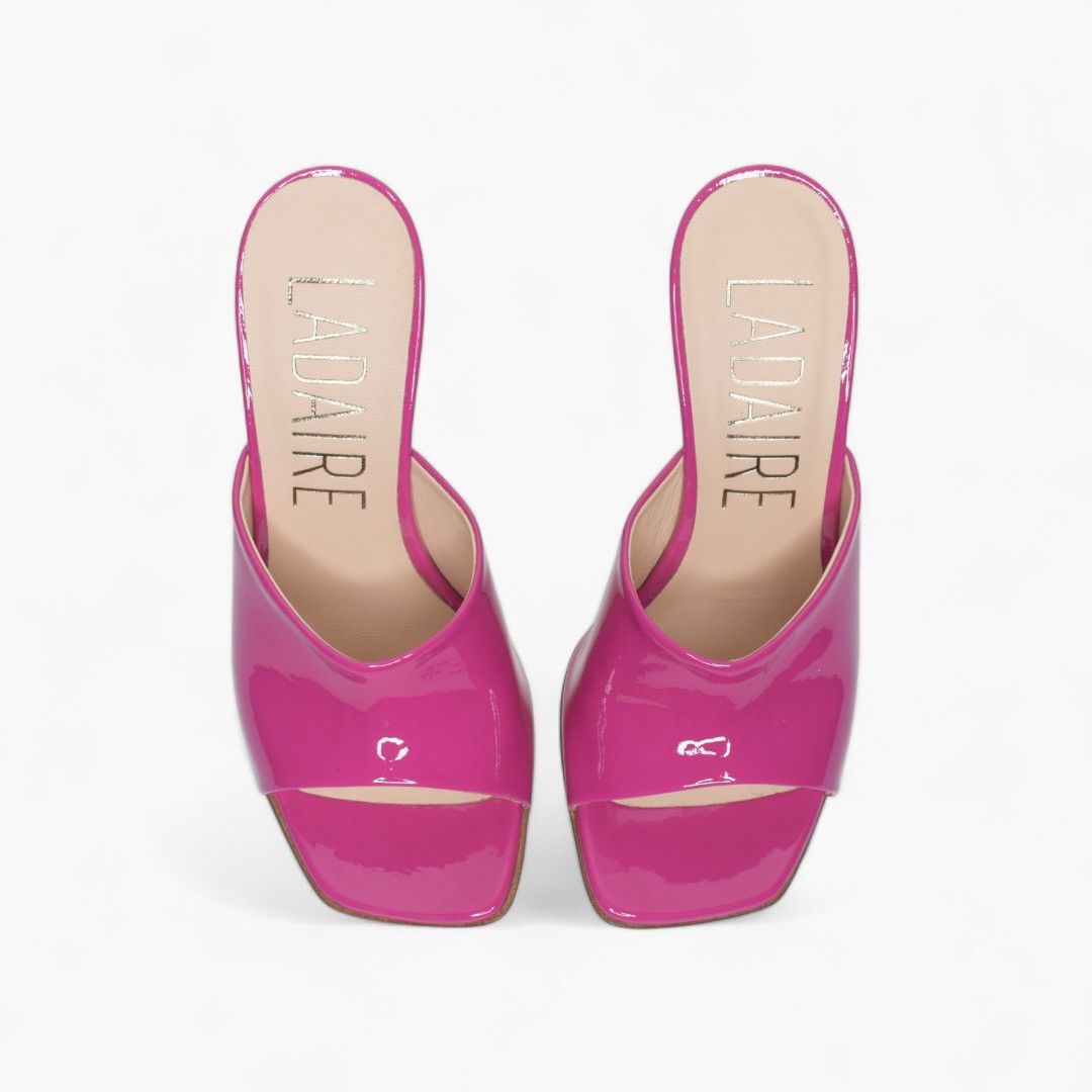 Other Ladaire ✦ Pink Patent Leather Mule Heels Size US 4 / IT 34 - 5 Thumbnail
