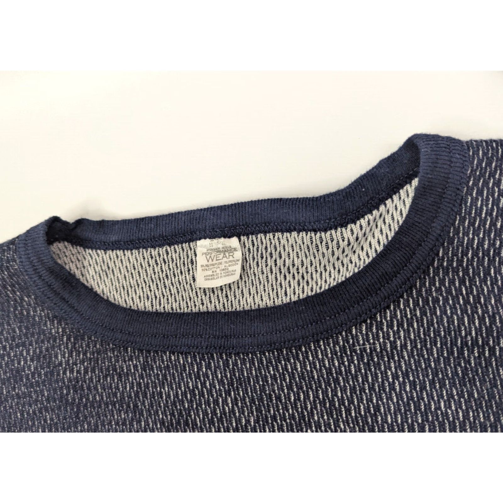 Vintage Morgan Mills Shirt Mens XL Navy Blue Thermal Waffle Knit Base Layer 90s Sports Outdoors Cotton Knit Crew Neck Tee Size US XL / EU 56 / 4 - 7 Thumbnail