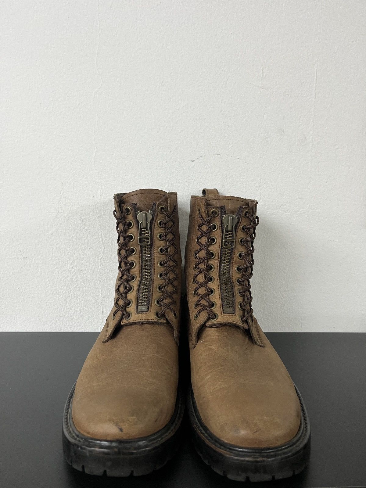 Guidi Takeo Kikuchi Lace Zipper Leather Combat Guidi Style Boots Size US 9 / EU 42 - 10 Thumbnail