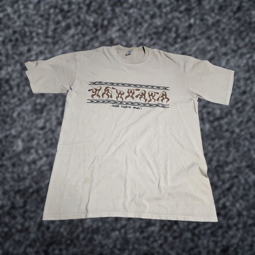 Vintage VINTAGE Crazy Shirts Hawaii Coffee Dyed Short Sleeve T Shirt 1990s Men's 2XL Beige Cotton Distressed Size US XXL / EU 58 / 5 - 1 Thumbnail