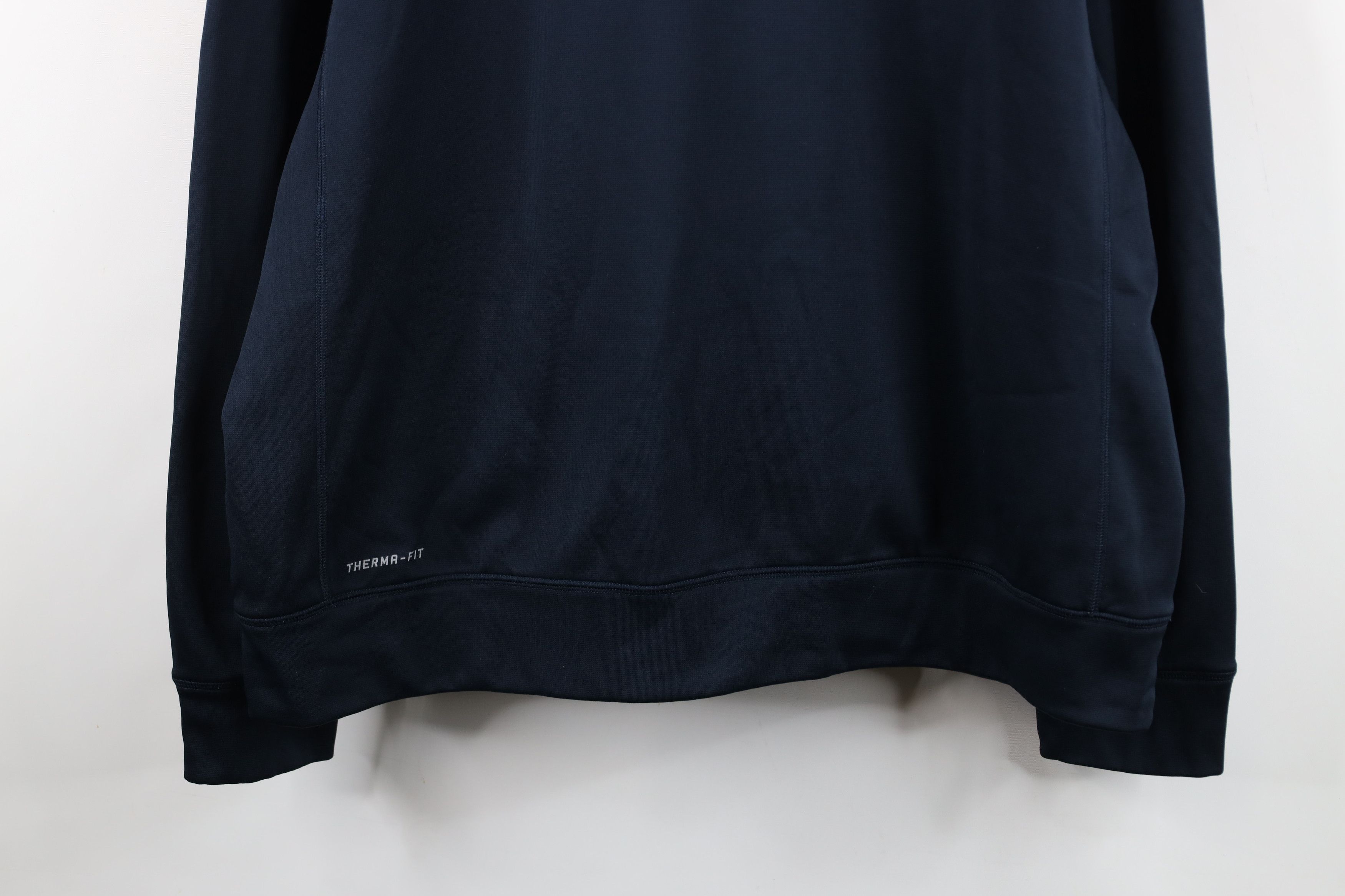 Nike Nike Therma Fit Swoosh Fleece Lined Crewneck Sweatshirt Navy Size US XL / EU 56 / 4 - 3 Thumbnail