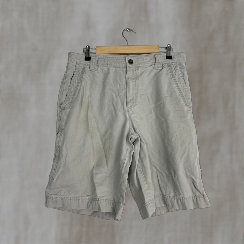 Vintage Columbia Mens Cargo Shorts Beige Cotton 34x10.5 Hiking Cargo Pockets Easy Care Lightweight - Mens Size US 34 / EU 50 - 1 Thumbnail