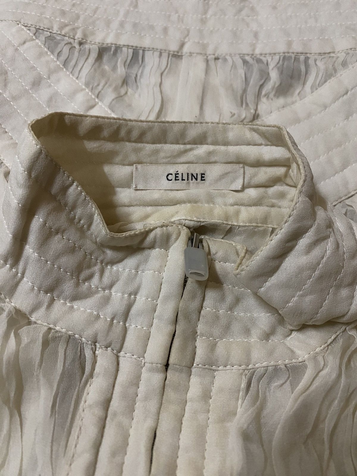 Celine Celine Phoebe Philo Era Blouson Zip Bomber Style Silk Jacket Size XS / US 0-2 / IT 36-38 - 8 Thumbnail