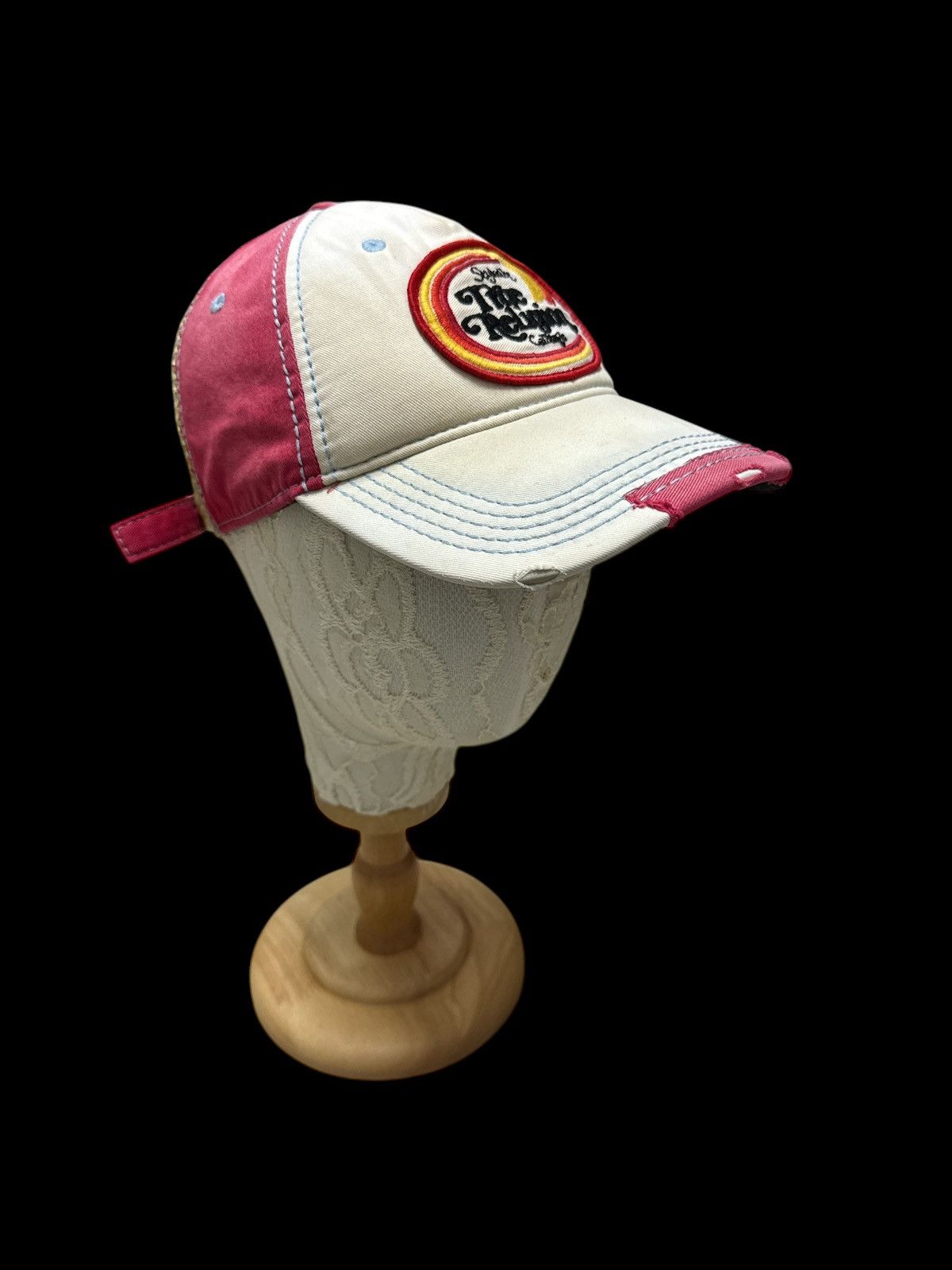 True Religion DISTRESSED DESTROYED TRUE RELIGION SURFING STYLE TRUCKER Size ONE SIZE - 2 Thumbnail