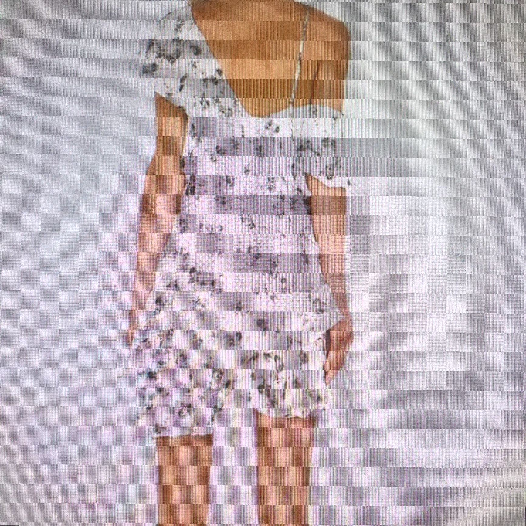 ELLIATT VINTAGE Elliatt Dress Women XS Ivory Bloom Floral Print Asymmetrical Layered Ruffle Mini Size XS / US 0-2 / IT 36-38 - 5 Thumbnail