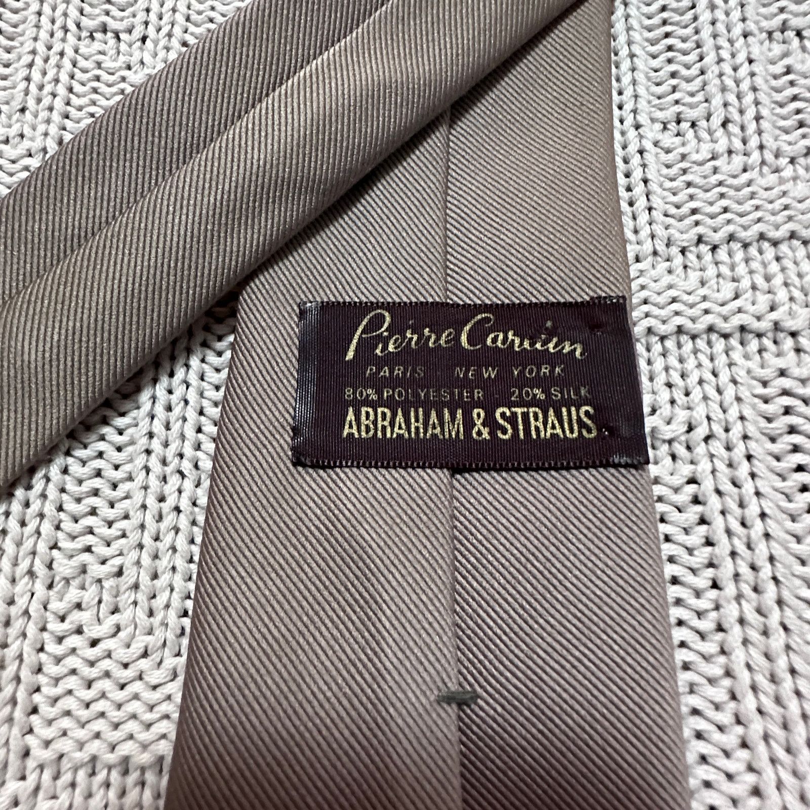 Pierre Cardin Vintage Pierre Cardin beige silk blend tie Size ONE SIZE - 3 Thumbnail