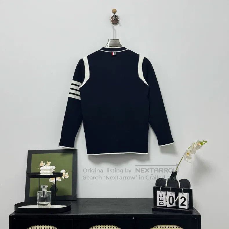 Thom Browne Thom Browne Navy Blue Colorblock Cardigan Size XS / US 0-2 / IT 36-38 - 4 Thumbnail