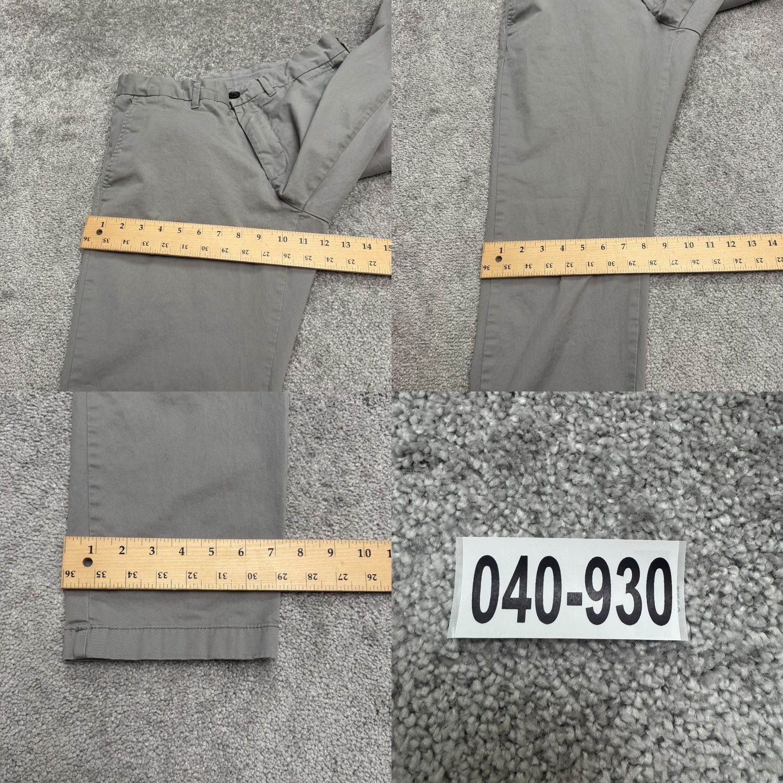 Nordstrom Nordstrom 1901 Stable Slim Fit Chino Pants Mens 32x30 Gray Straight Leg Stretch Size US 32 / EU 48 - 10 Thumbnail