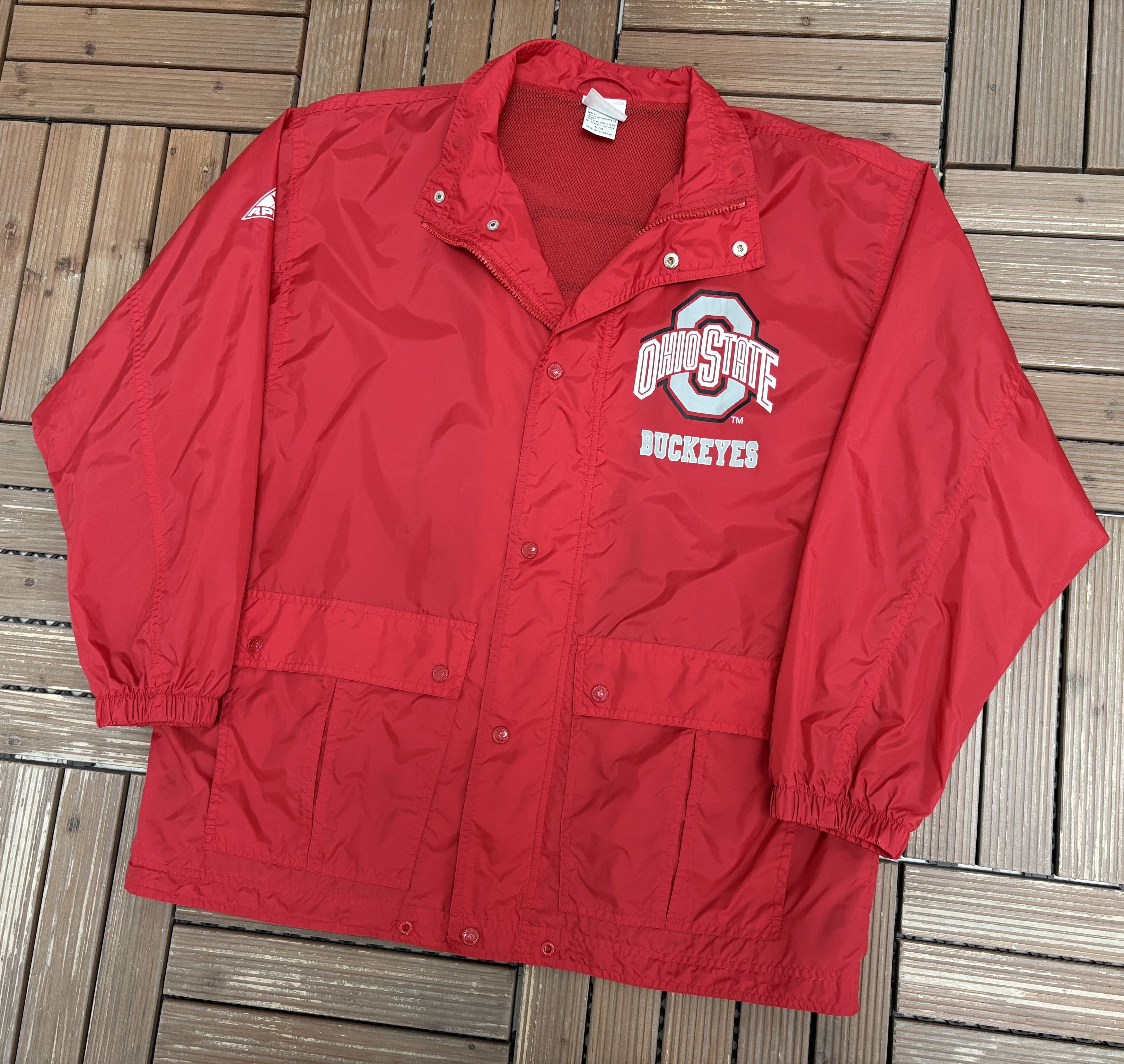 Apex One × Vintage Ohio State Buckeyes Vintage Red Windbreaker Jacket Size US L / EU 52-54 / 3 - 3 Thumbnail